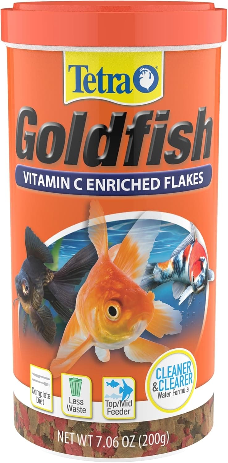 Tetra Goldfish Flakes Fish Food, 7.06 oz | Nutritionally Balanced Daily Diet for Goldfish and Small Koi, Color-Enhancing, Highly Digestible, Clean & Clear Water Formula