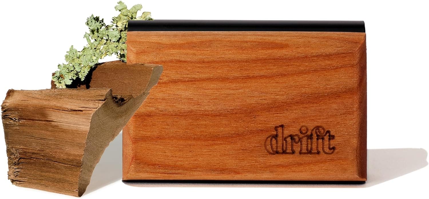 Drift Car Air Freshener - The Original Wood Air Freshener - Car Odor Eliminator - Long Lasting Scent - Auto Accessories - Metal Clip - Essential Oils - Clean Ingredients - Teak Scent Starter Kit