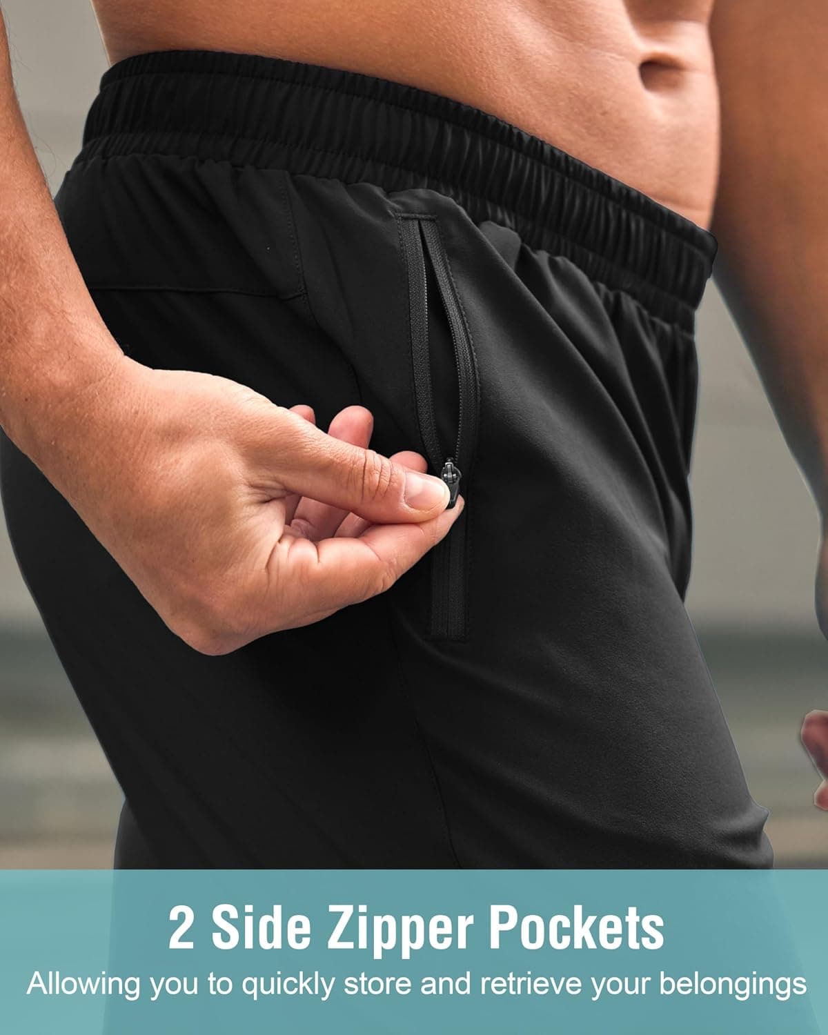 G Gradual Men's Athletic Running Shorts with 2 Zipper Pockets 7"/ 5"/ 9" | Quick Dry, Lightweight, Breathable, Moisture Wicking, Workout, Gym