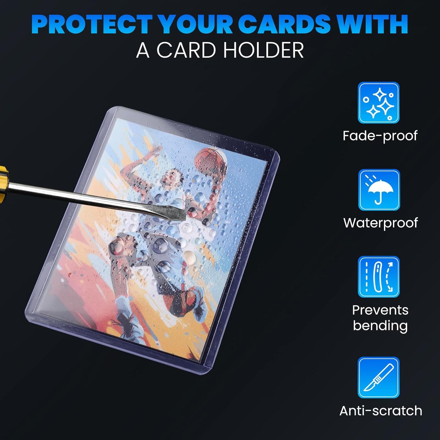 200 Card Sleeves Top Loaders for Cards, 3" x 4" Hard Plastic Toploaders | Baseball Card Protectors, Trading Card Holder for Football Sports Cards (100 Toploaders + 100 Penny Sleeves)