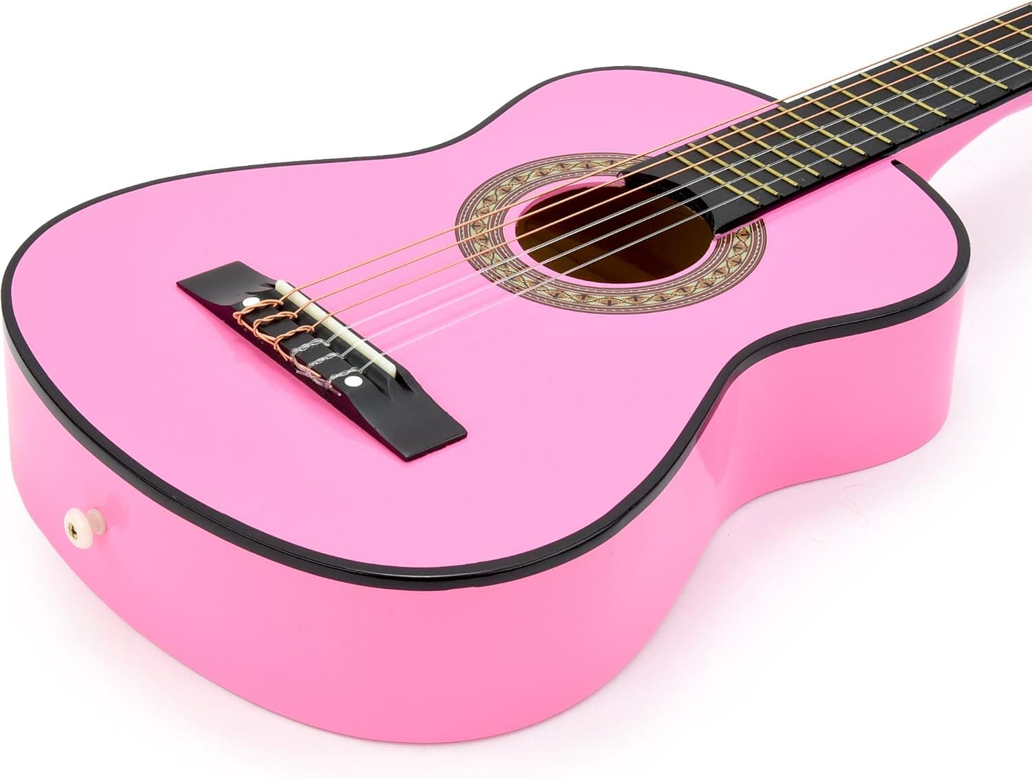 MasterPlay Kids Guitar, 30” Beginner Classical Wood Guitar For Learners, With starter kit, Bag, Strap, Tuner, Pick, Extra String, Cleaning cloth, Christmas, Birthday Gift for Girls Ages 5-12, Pink