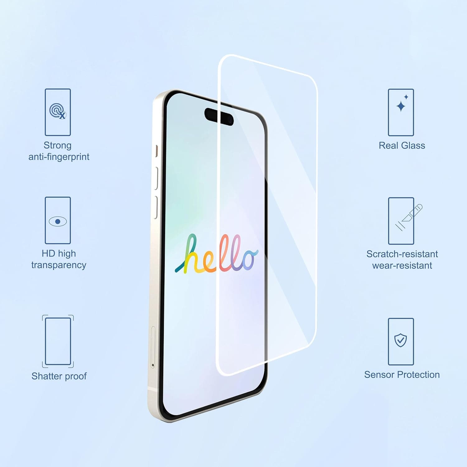 Ailun Screen Protector + Camera Lens Protector for iPhone 17 Pro, 3+3 Pack | 6.3 inch, Installation Frame, Sensor Protection, Dynamic Island Compatible, Tempered Glass, Case Friendly