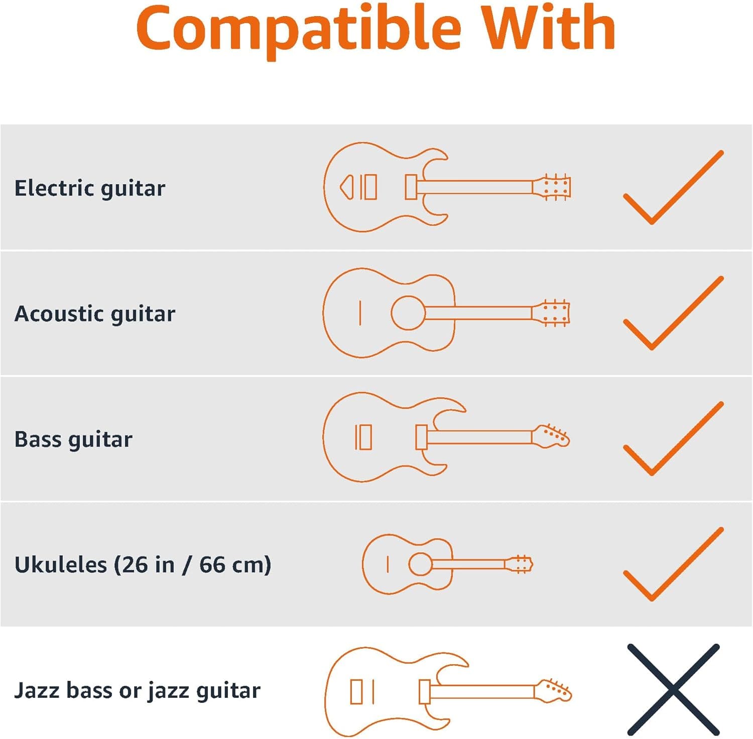 Amazon Basics Height Adjustable Foldable Guitar Stand with Secure Support, Padded Non-Slip Floor Stand for Acoustic, Electric, Bass and Banjos, Portable Display Stand, Black