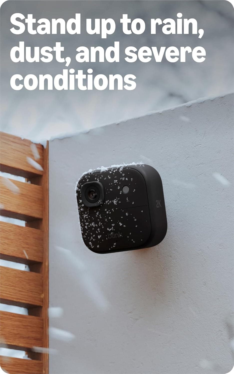 Blink Outdoor 2K+ (newest model) — Wireless smart security camera, 2K video resolution, enhanced audio, two-year battery. Required Sync Module not included — Add-On (Black)