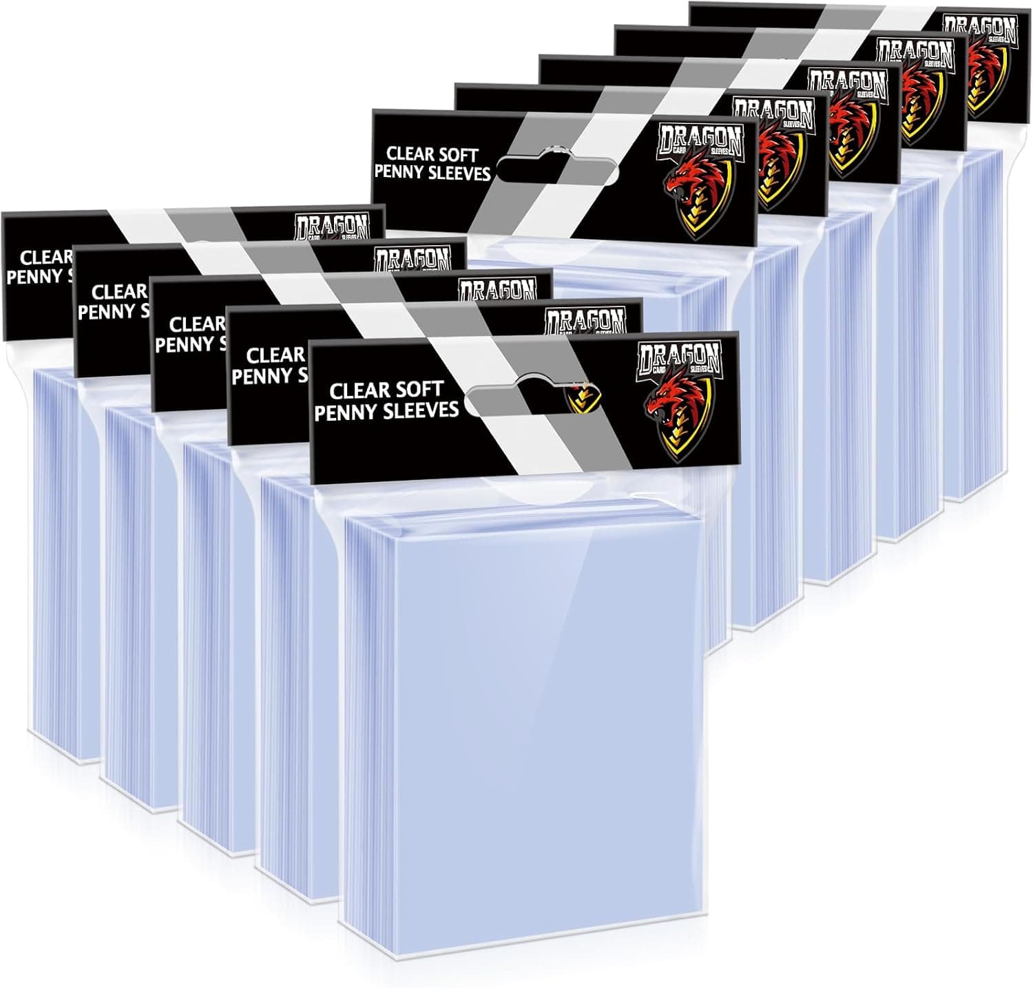 1000 Counts Card Sleeves Top Loaders for Trading Cards, Penny Soft Sleeves Baseball Card Sleeves Protectors Fit for Sports Cards, Football, Game Card