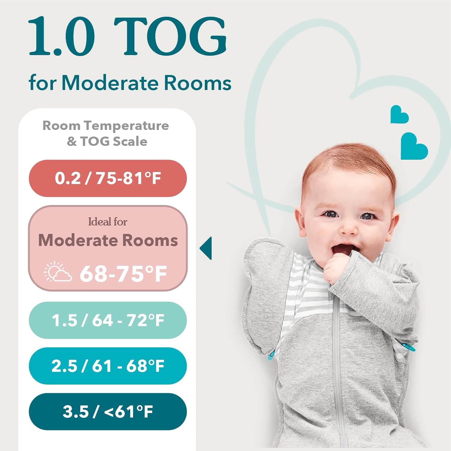 Love to Dream Swaddle UP, Baby Sleep Sack, Self-Soothing Swaddles for Newborns, Improves Sleep, Secure Fit Helps Calm Startle Reflex, New Born Essentials for Baby, Small 8-13lbs, Gray
