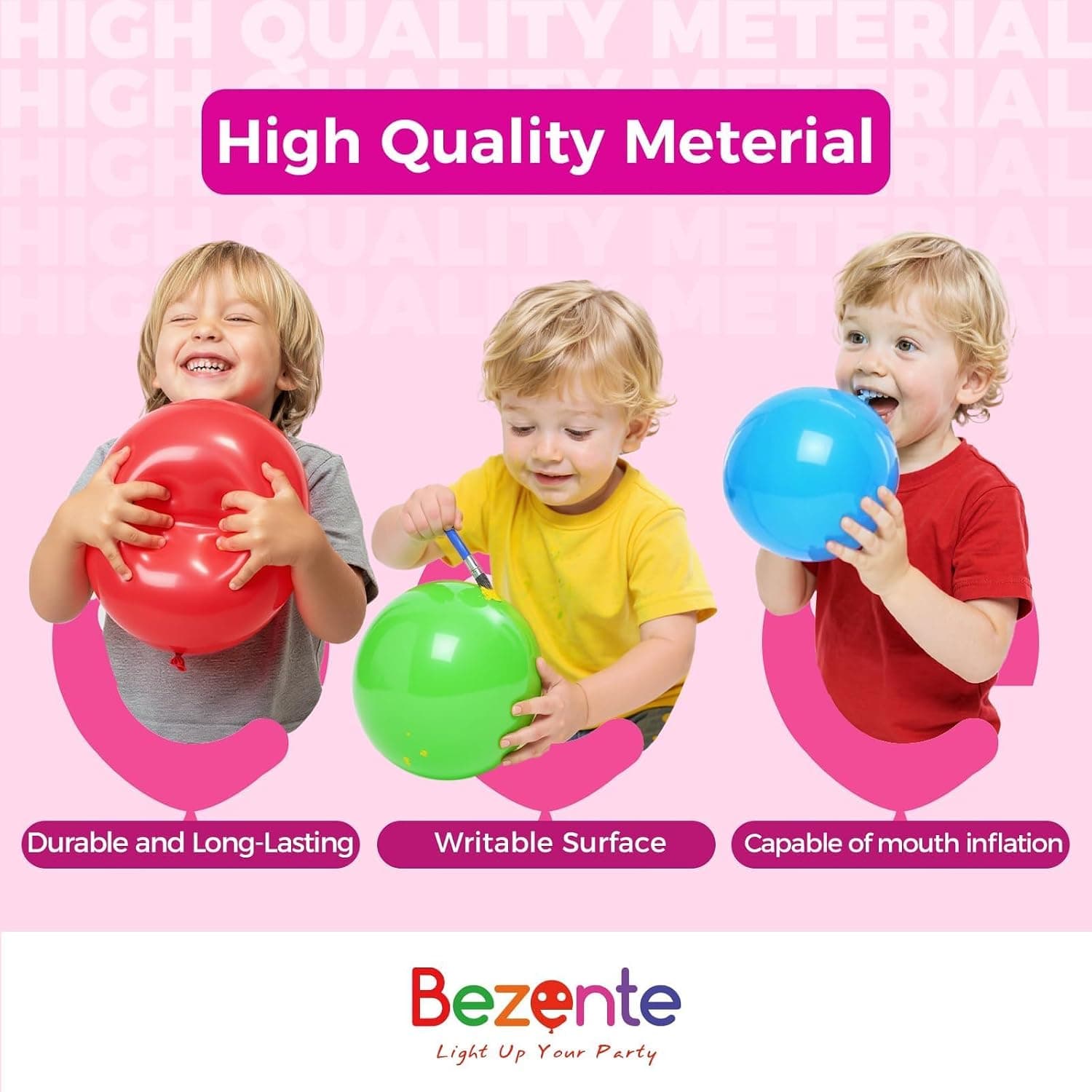 Assorted Latex Rainbow Balloons 100 Pack 12 inch | Bright Color Balloons for Birthday Bridal Shower Wedding Party Decorations