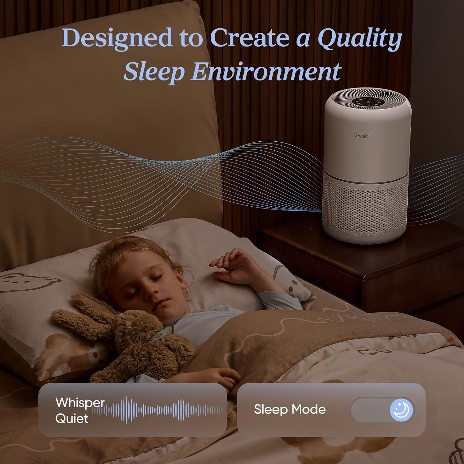 LEVOIT Air Purifier for Home Allergies and Pets Hair Smokers in Bedroom, H13 True HEPA Filter, 24db Filtration System Cleaner Odor Eliminators, Remove 99.97% Dust Smoke Mold Pollen, Core 300, White | Covers Up to 1073 ft², 3-in-1 Filter with HEPA Sleep Mode, Remove Dust Pollen Smoke Pet Odor, AHAM VERIFIDE, Core300-P, White