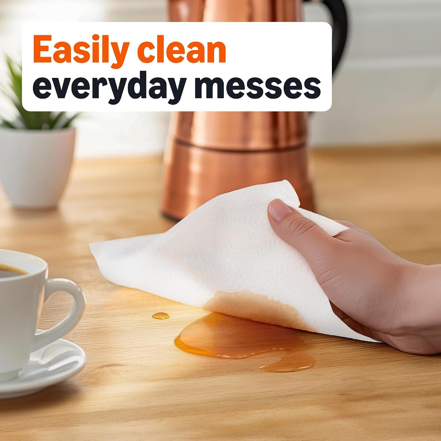 Amazon Basics 2-Ply Flex-Sheets Paper Towels, 12 Basics Rolls = 40 Regular Rolls, Everyday Value with 150 Sheets per Roll, Packaging May Vary