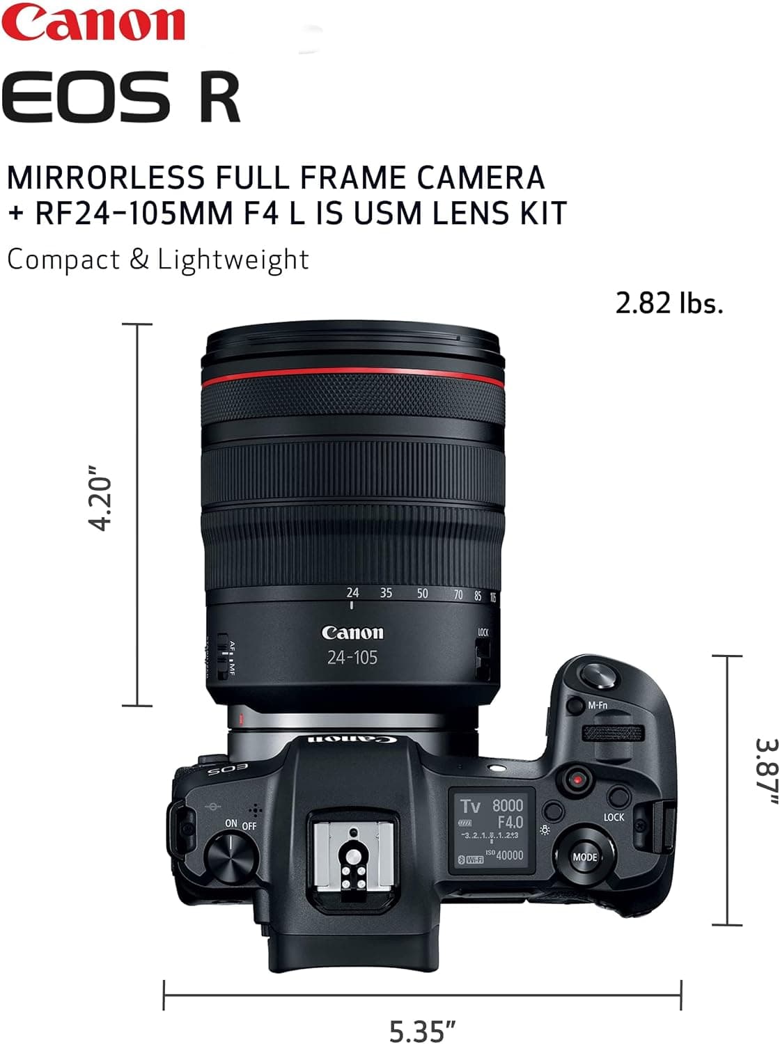 Canon Mount Adapter EF-EOS R, Black | Allows -S Lens Compatibility with the R CameraExterior