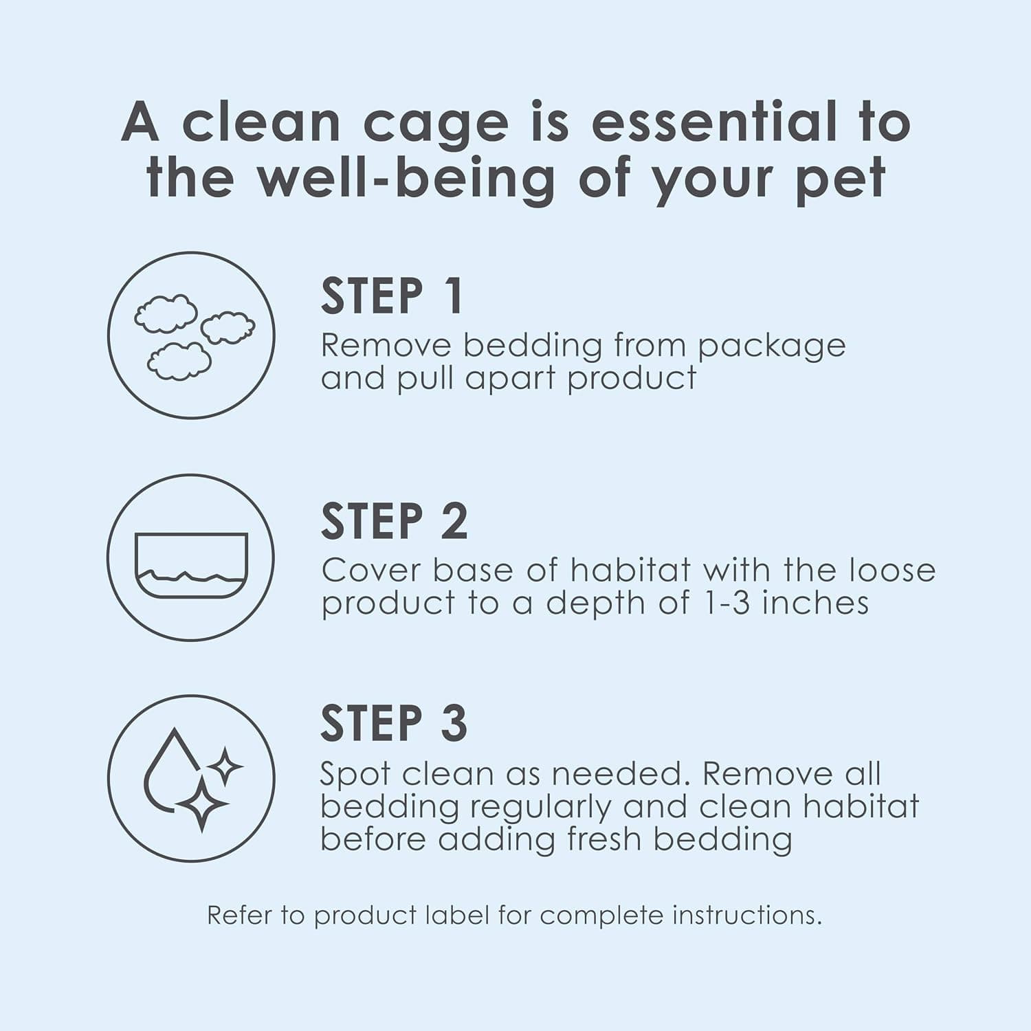 Kaytee Clean & Cozy White Paper Bedding, Made for Small Animals, 49.2 Liters