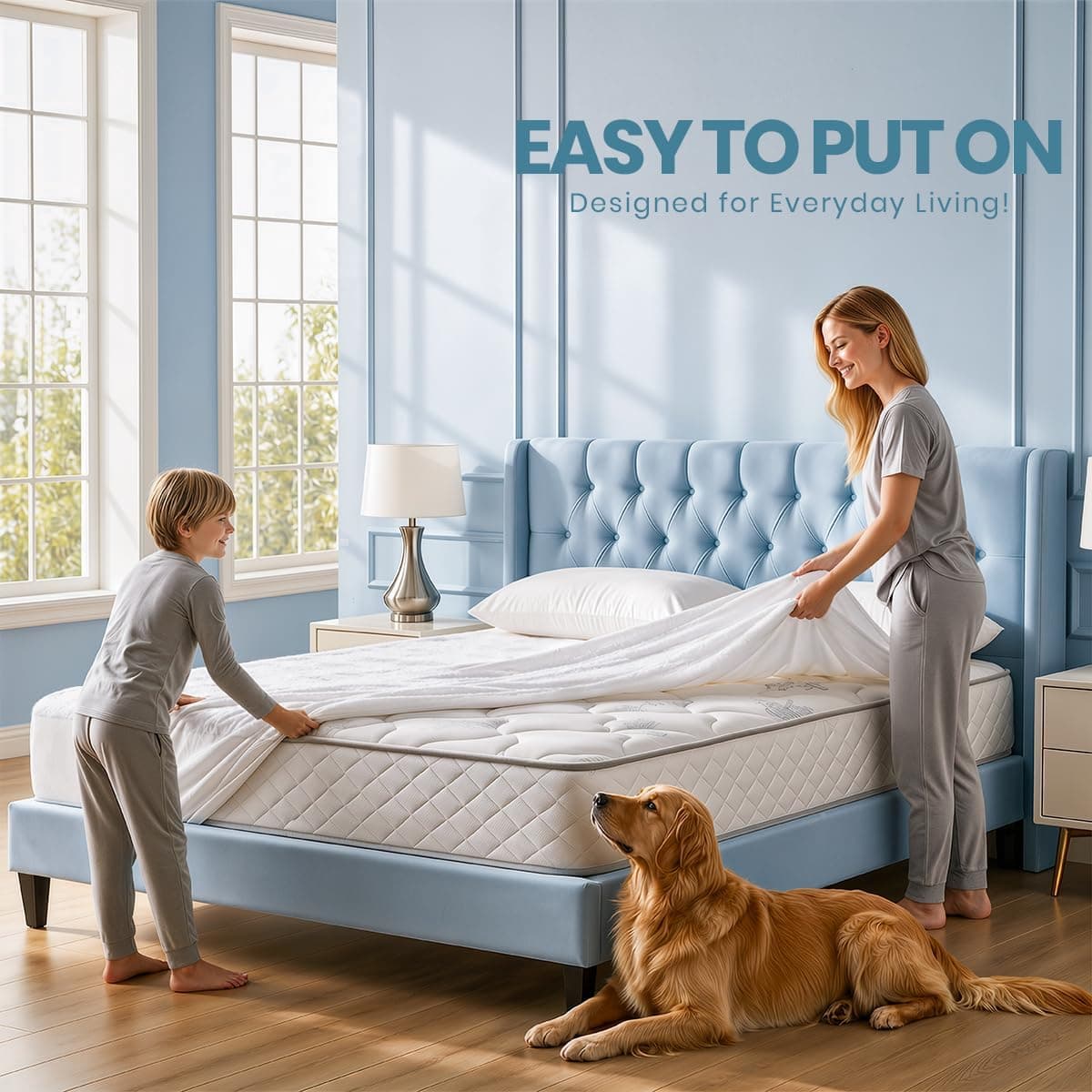 Waterproof Twin Size Mattress Protector fits Upto 15" deep Mattresses | Utopia Bedding 200 GSM Soft & Breathable Mattress Cover, Dirt-Proof, Noiseless, Machine Washable Fitted Sheet Style, White