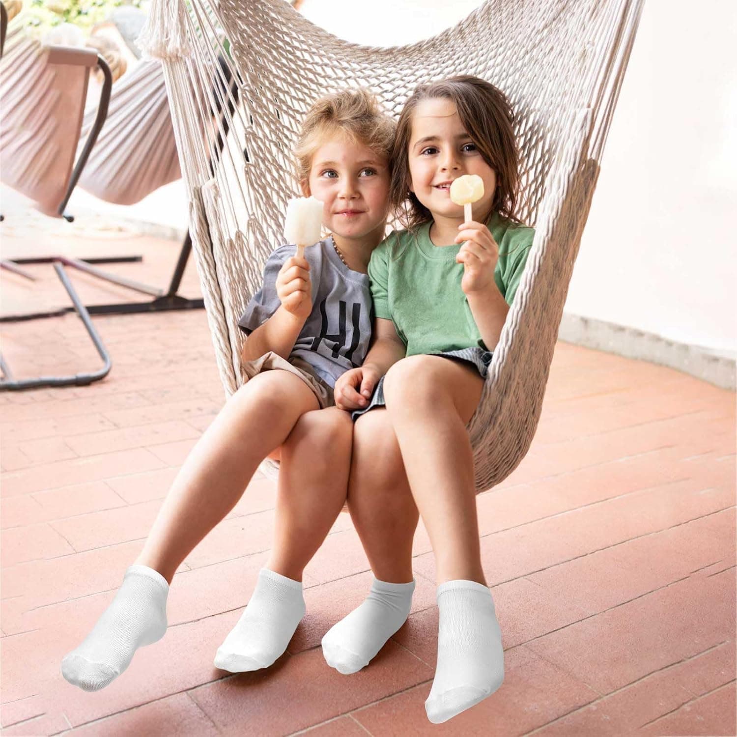 ZERULETS Kids Socks, 20 Pairs Boys Girls Low Cut Ankle Socks 1-13 Years | Short School Athletic Socks for Toddler, Soft, Breathable, White, Black, Grey, Fit for Daily, Casual, Sport