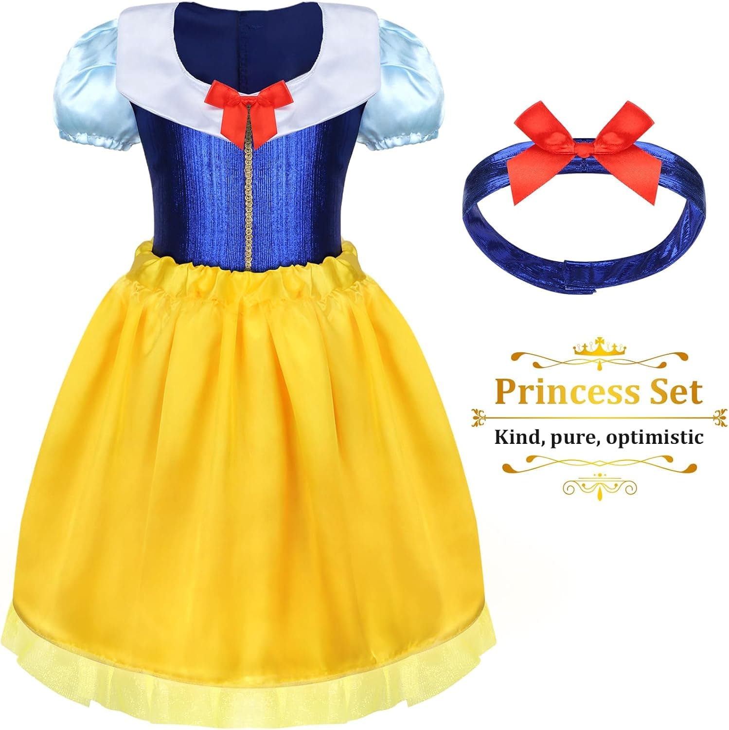 LIMIROLER Princess Dress Up Clothes for Little Girl Role Play Costume Gift Set Princess Dress Up Toys for Toddler Girls