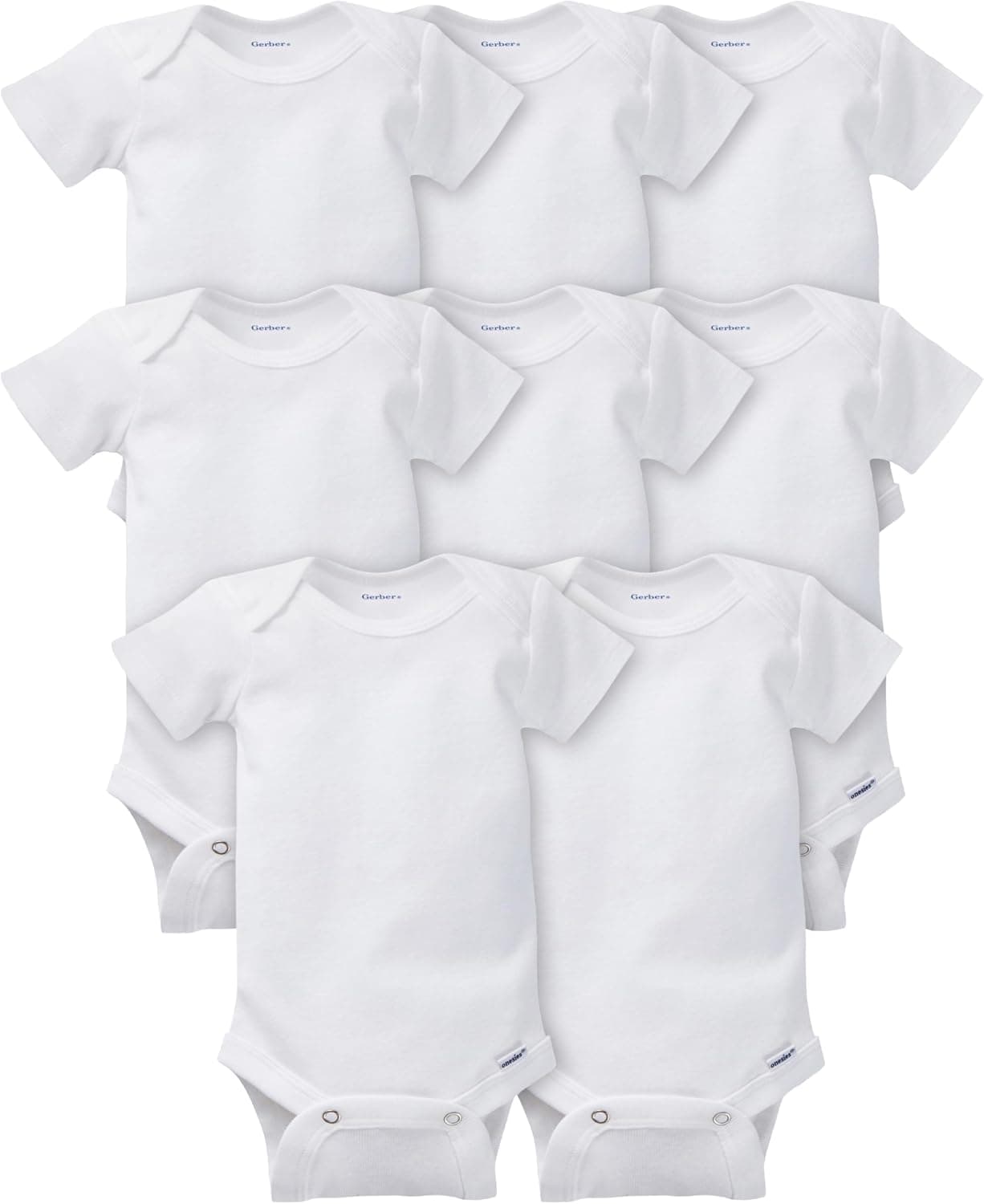 Gerber Baby Boys & Girls 8-Pack Short Sleeve Onesies Bodysuits