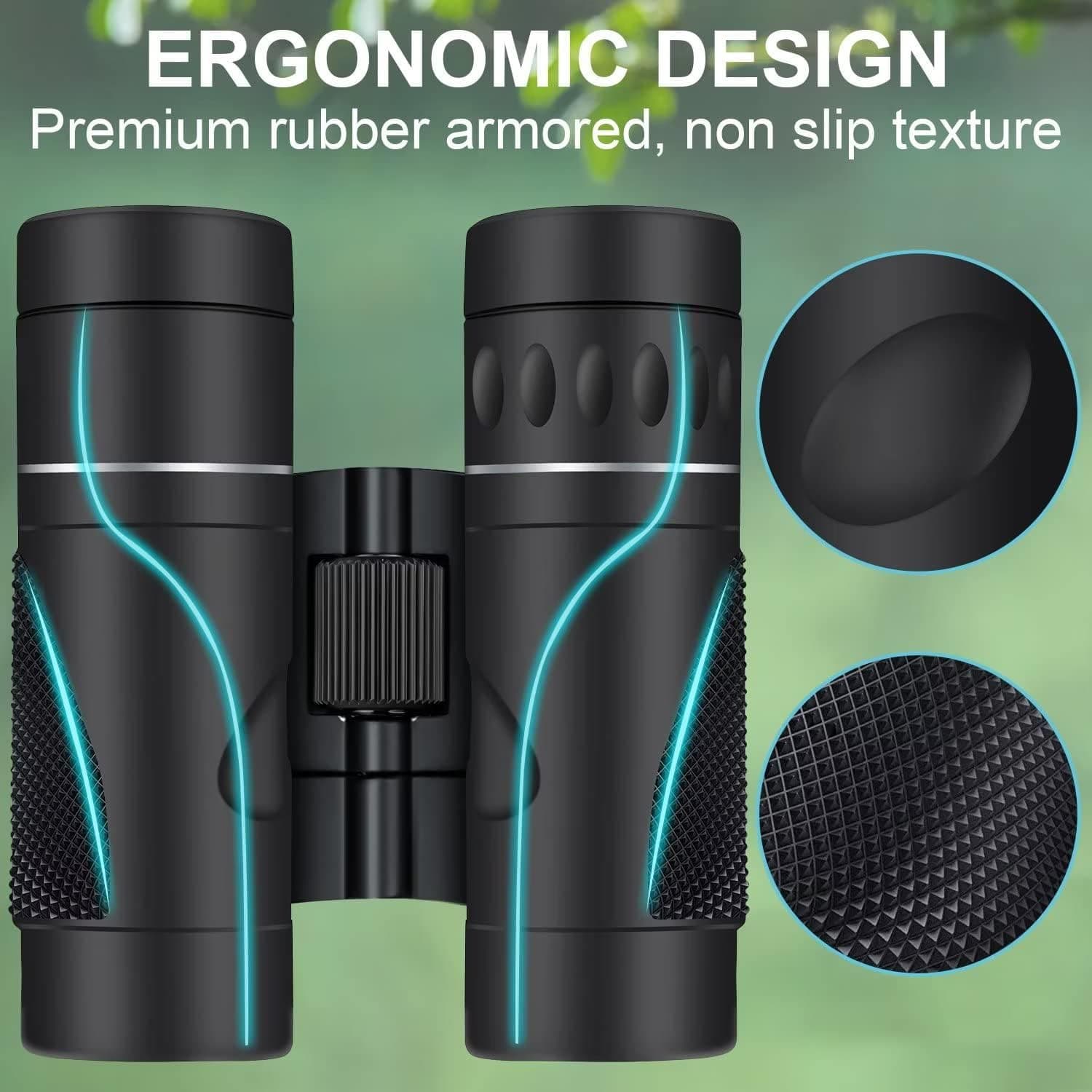 12X25 Mini Pocket Binoculars for Adults Kids, Small Compact Binoculars for Bird Watching, Opera Concert