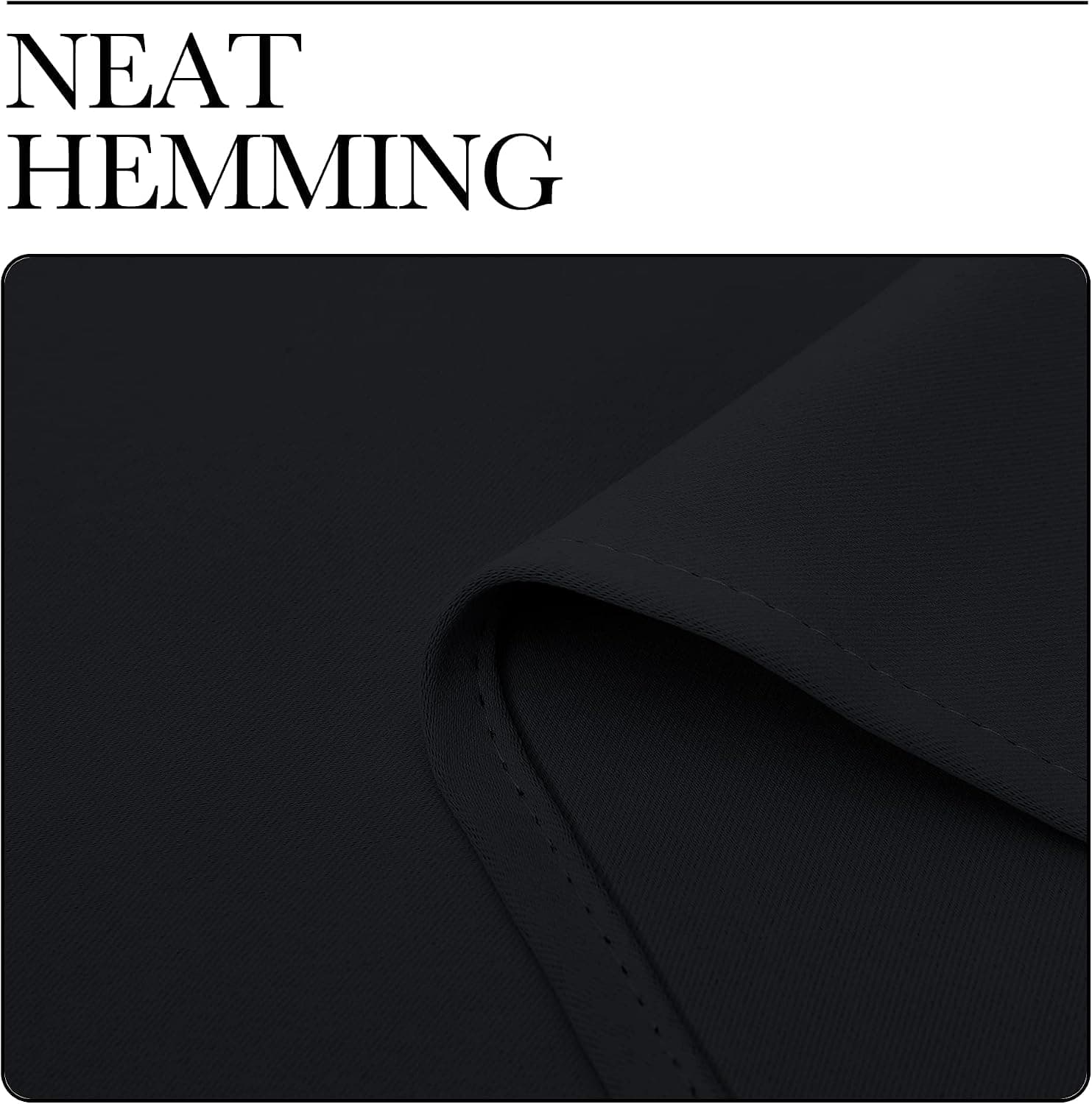 NICETOWN Halloween Pitch Black Solid Thermal Insulated Grommet Blackout Curtains/Drapes for Bedroom Window (2 Panels, 42 inches Wide by 63 inches Long, Black)