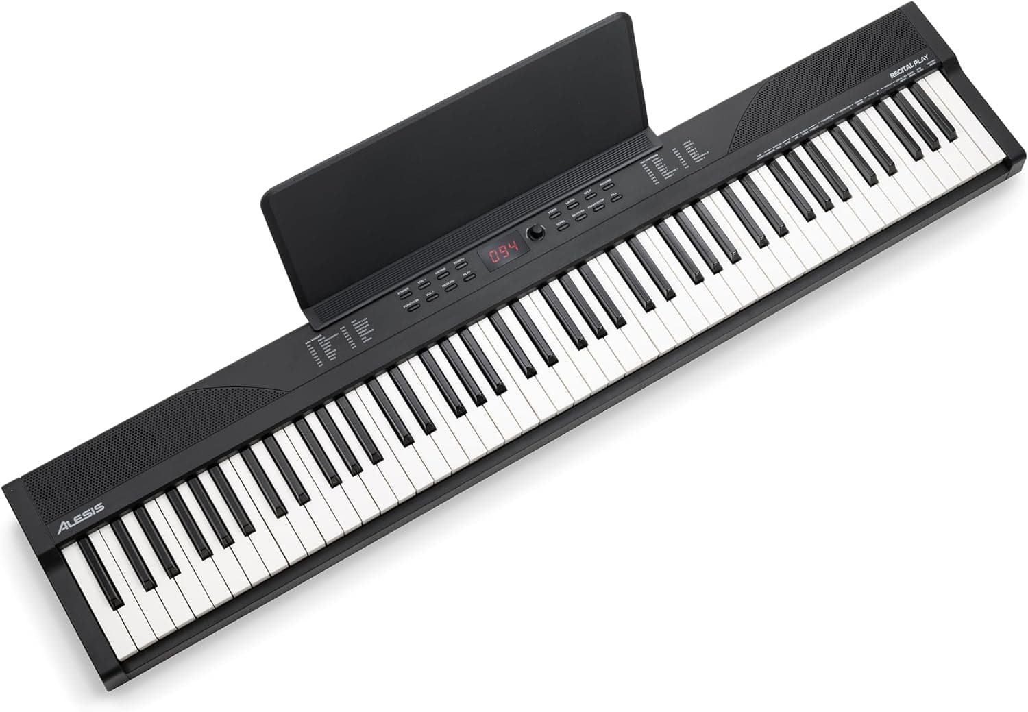 Alesis Recital Play 88-Key Piano Keyboard Bundle | Portable, 480 Voices, Split/Layer Modes, Includes Lessons, Stand, Sustain Pedal, Headphones, Carry Bag, for Beginners