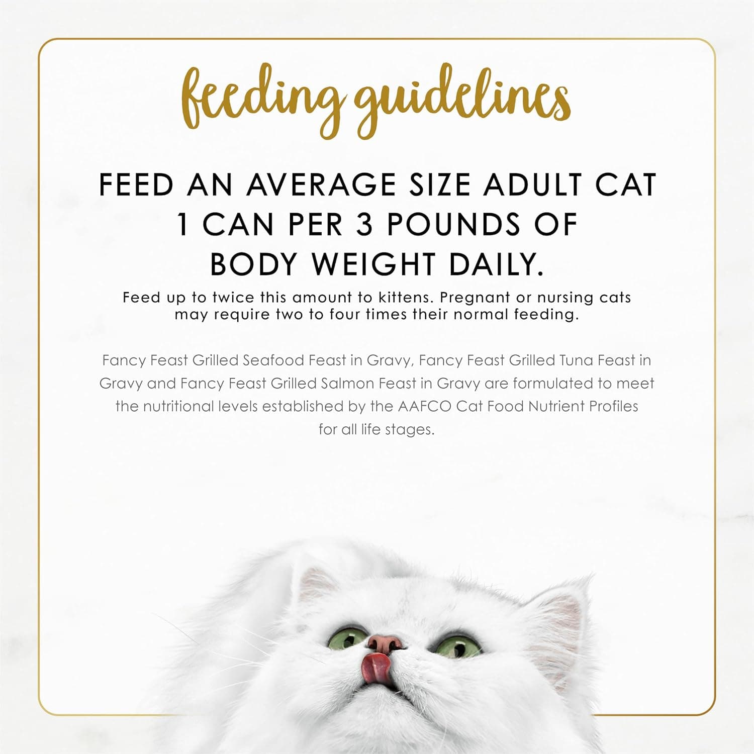 Purina Fancy Feast Grilled Seafood Wet Cat Food, 3 oz Cans, 24-Pack | Variety Pack, crafted with real seafood in savory gravy. Made with no Artificial Colors or Preservatives.