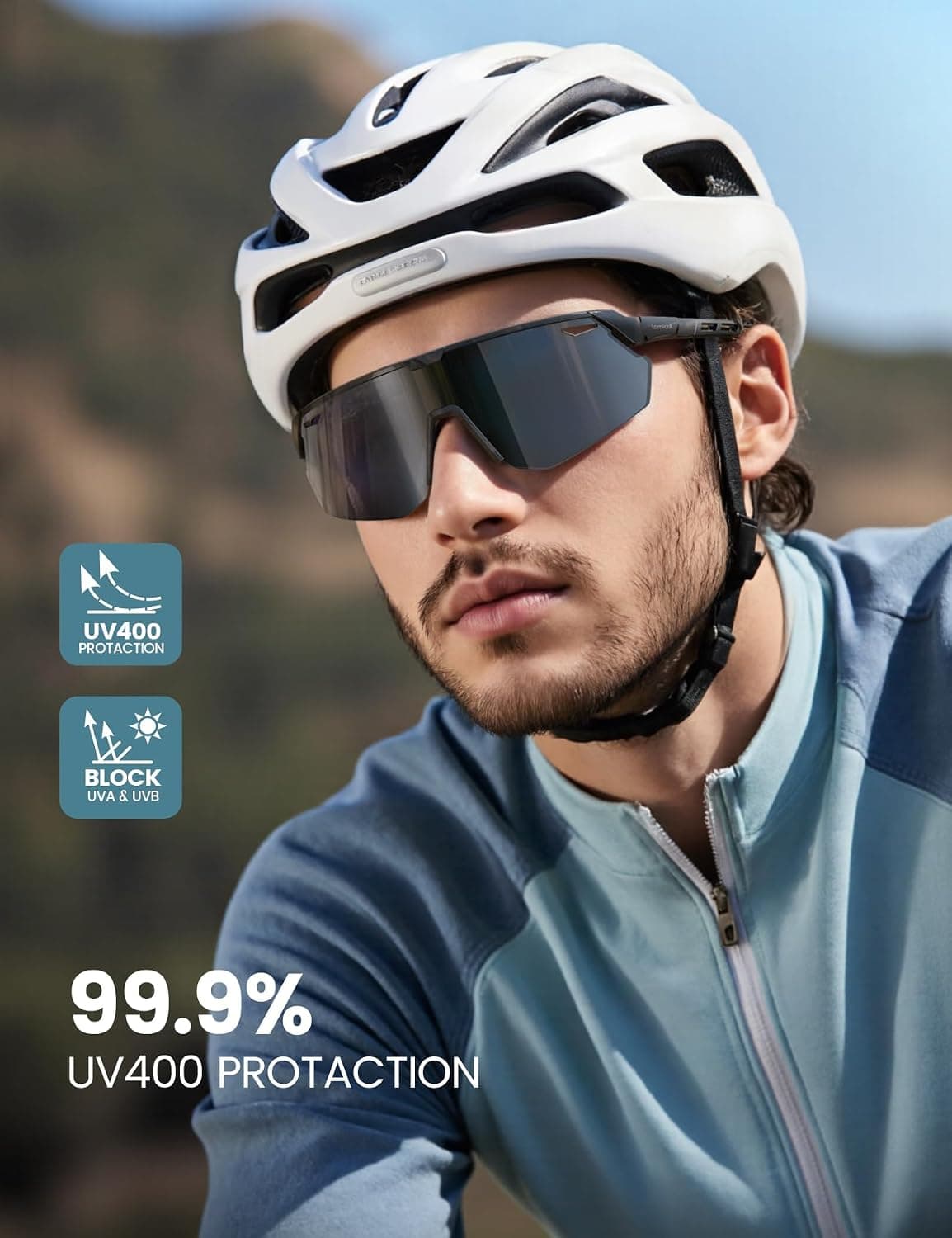 Lamicall 24g Polarized Sports Sunglasses for Men Women - UV400 Protection Sun Glasses for Baseball Running Cycling Fishing