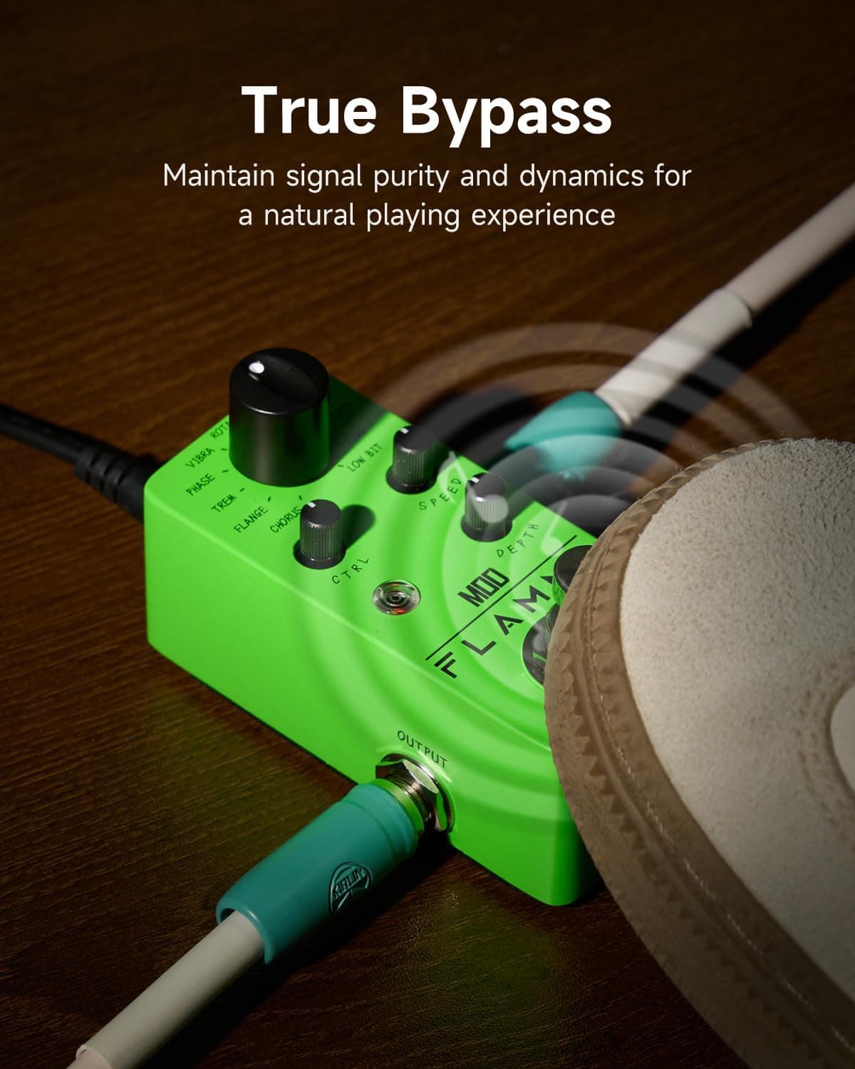 FLAMMA FC05 Modulation Guitar Pedal with Chorus Flanger Tremolo Phaser Vibrato Rotary Liquid Autowah Stutter Ring LowBit