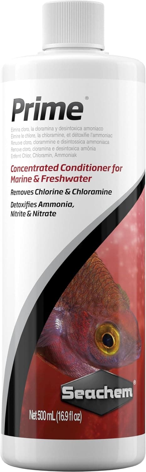 Seachem Prime Fresh and Saltwater Conditioner - Chemical Remover and Detoxifier 500 ml | Chemical Remover and Detoxifier