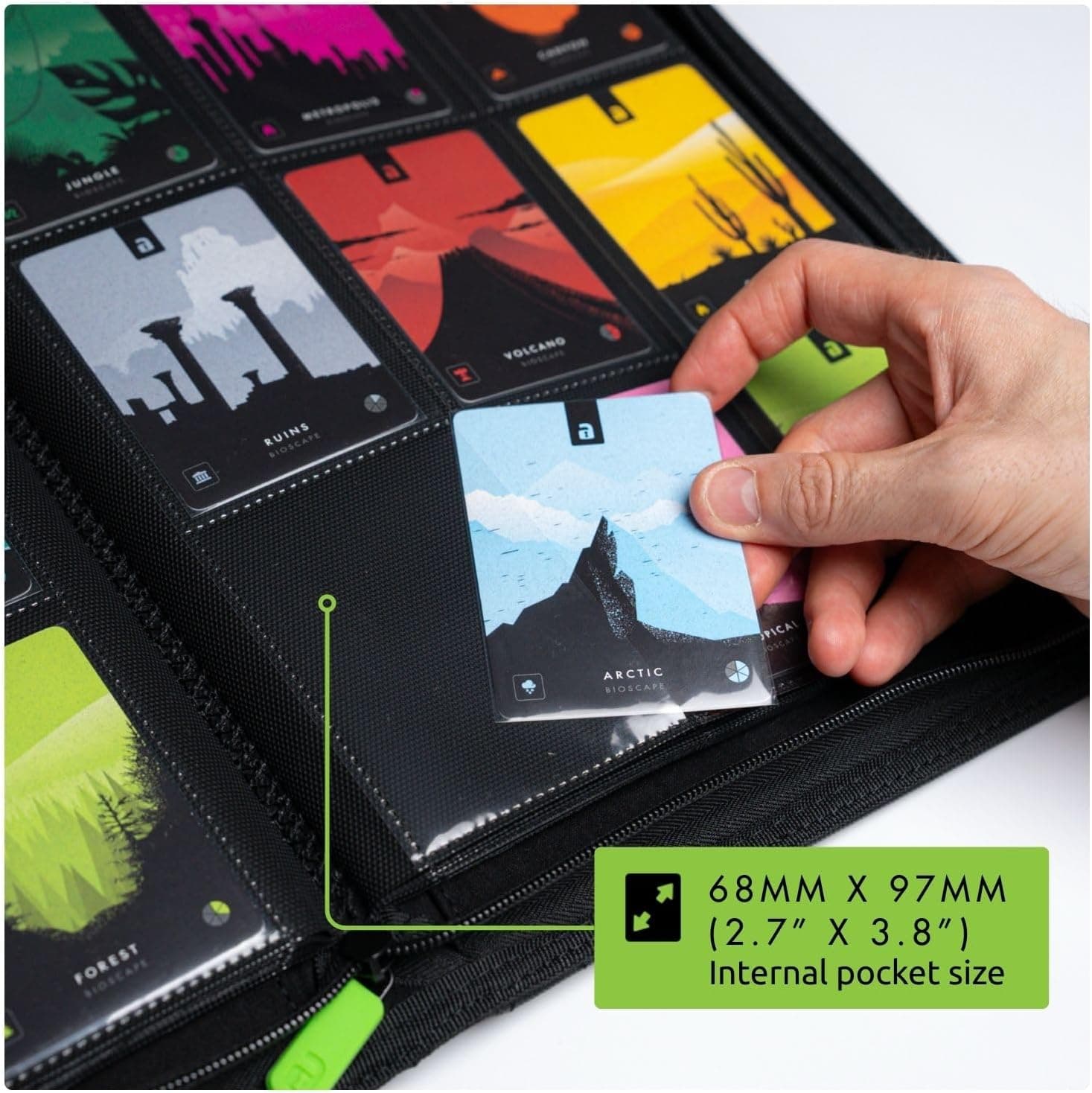 Vault X 9 Pocket Zip Trading Card Binder 360 Cards Exo-Tec (Black) | Holds 360 standard-size TCG cards in 20 side-loading 9-pocket pages. Padded, water-resistant Exo-Tec cover.