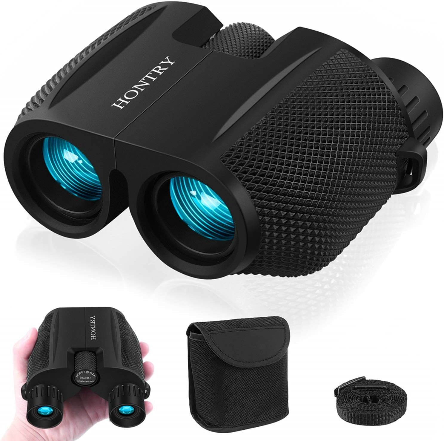 10x25 Compact Binoculars for Adults and Kids | Bird Watching, Travel, Cruise Ship, Sport Games, Theater, Concerts, Road Trip