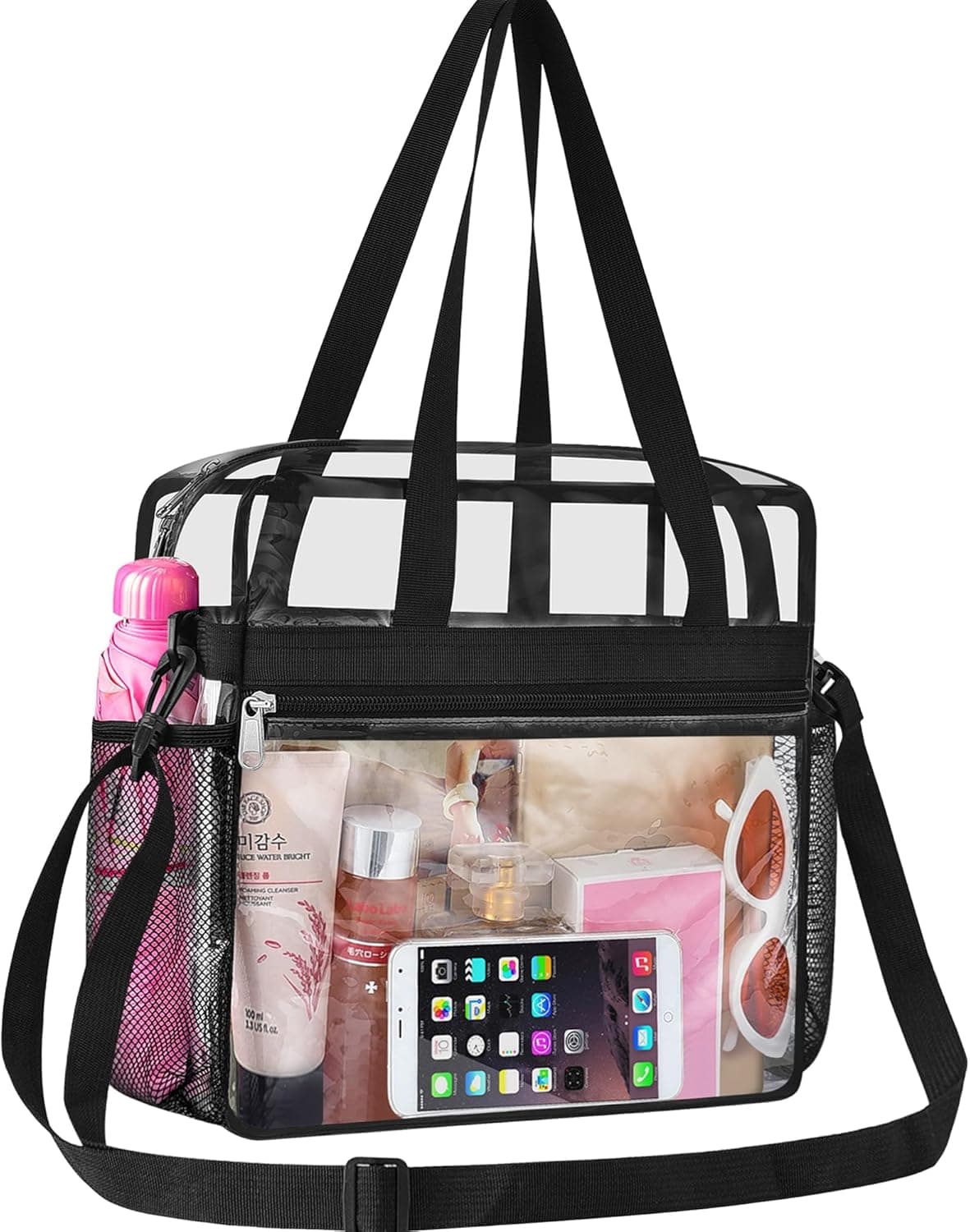 Oraben Clear Tote Bag Clear Bag Stadium Approved 12x6x12 Stadium Bag for Work, Sports Games,Gym