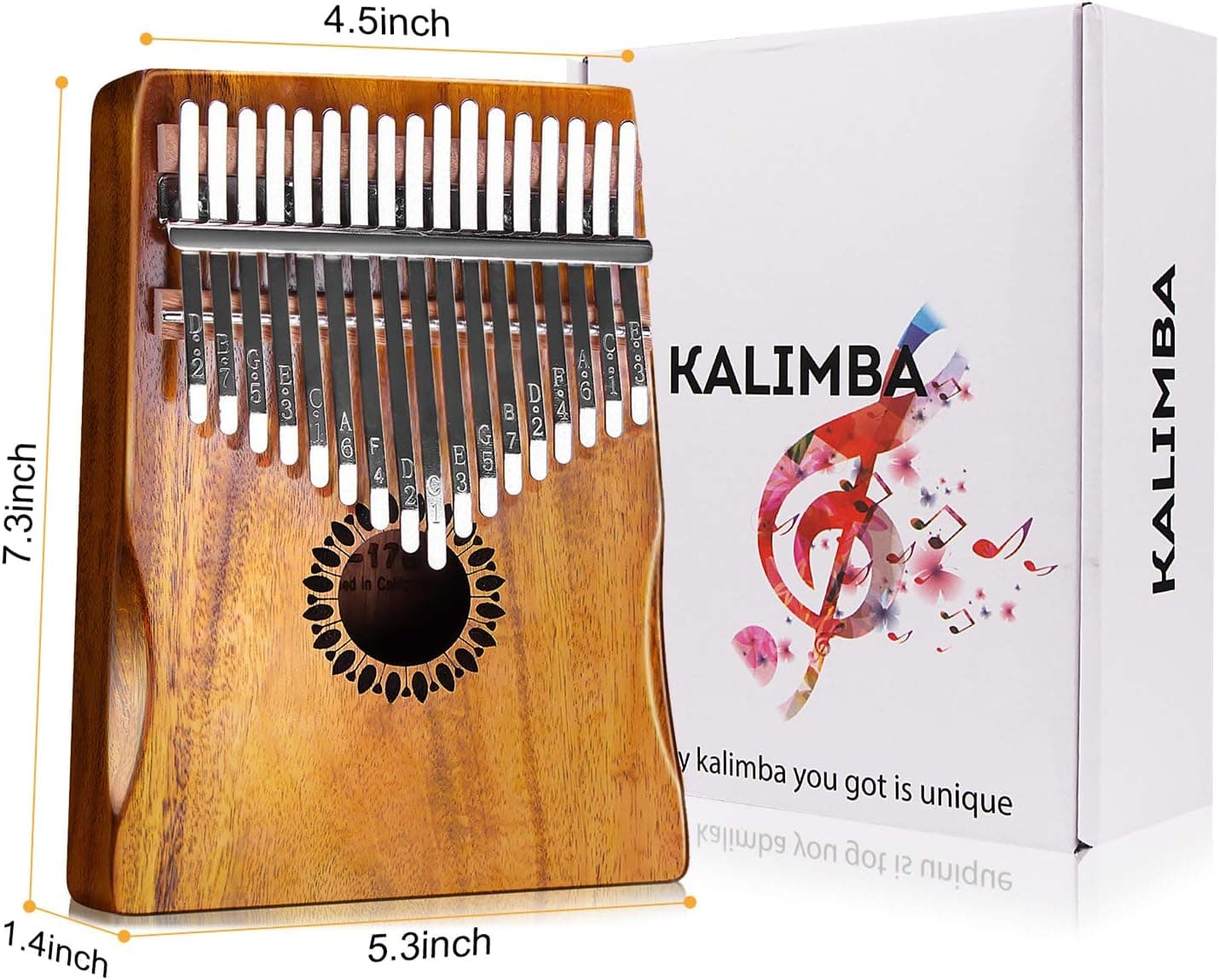 Newlam Kalimba Thumb Piano 17 Keys, Musical Gift for Kids and Adults
