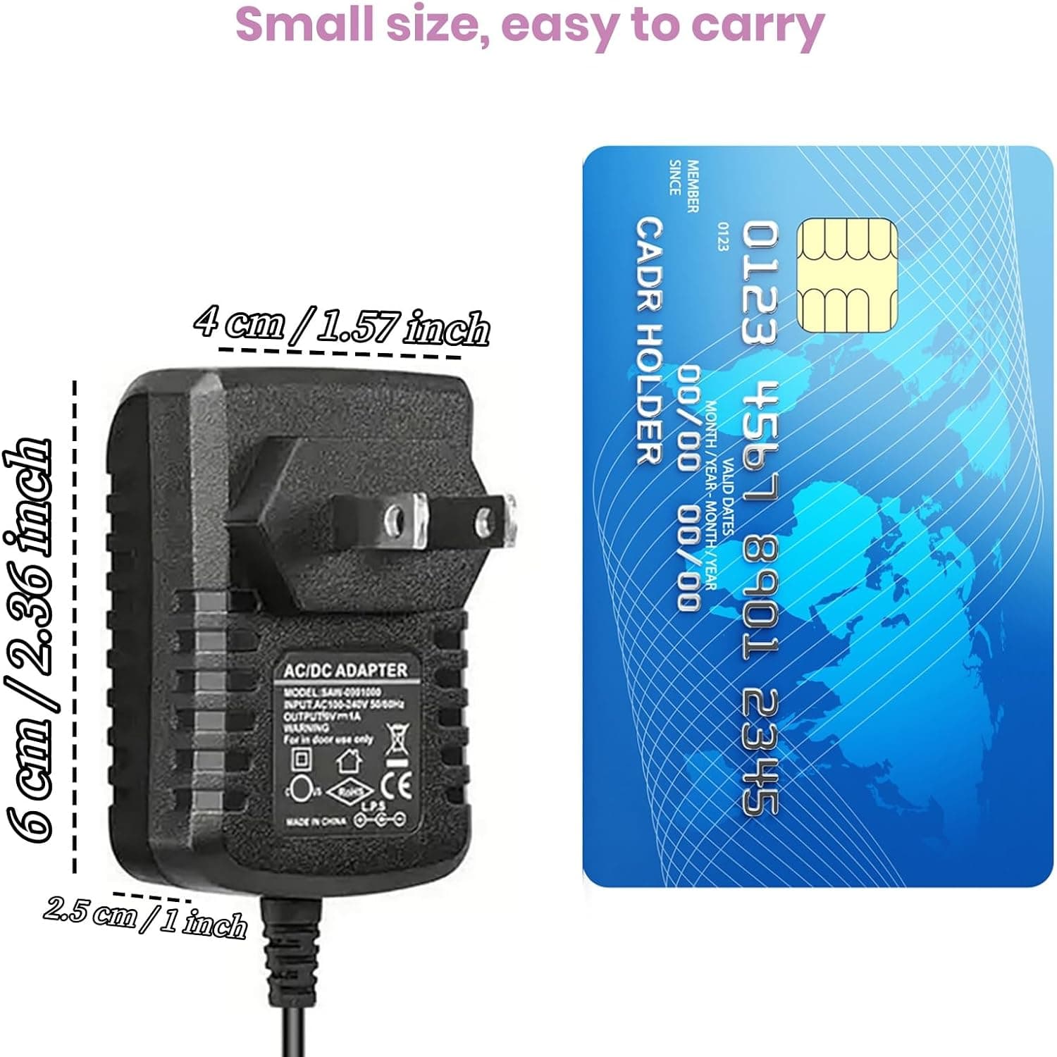 Guitar Pedal Power Supply DC 9V 1A (10mA -1000mA) Center Negative | External Positive Low Noise AC Wall Adapter With 1to8 Way Daisy Chain Cables Power Splitter for Most Guitar Effect Pedals