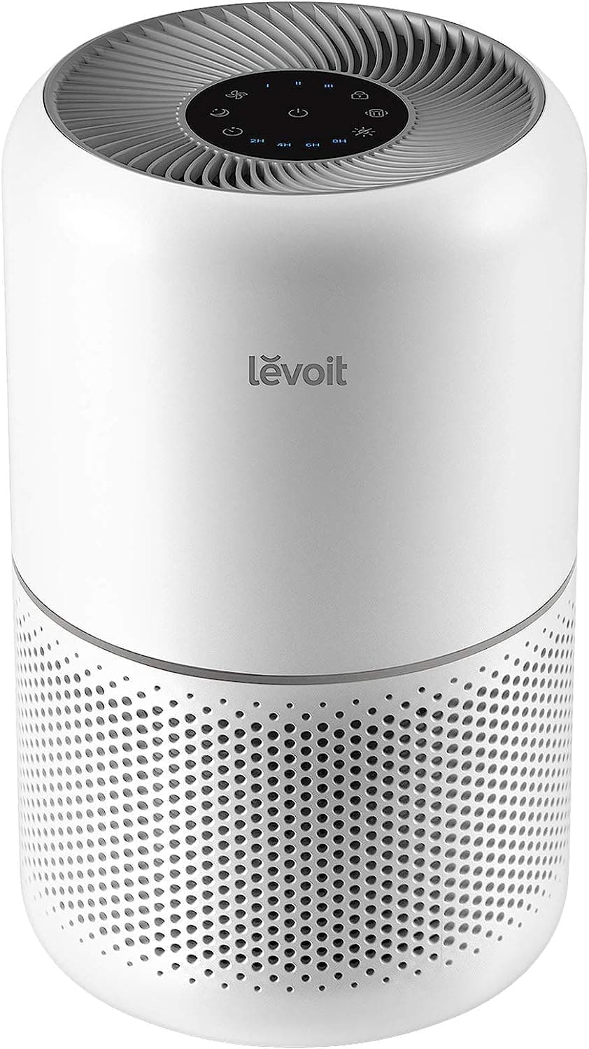 LEVOIT Air Purifier for Home Allergies and Pets Hair Smokers in Bedroom, H13 True HEPA Filter, 24db Filtration System Cleaner Odor Eliminators, Remove 99.97% Dust Smoke Mold Pollen, Core 300, White | Covers Up to 1073 ft², 3-in-1 Filter with HEPA Sleep Mode, Remove Dust Pollen Smoke Pet Odor, AHAM VERIFIDE, Core300-P, White