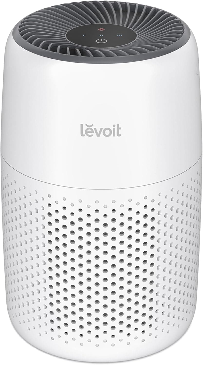 Levoit Air Purifiers for Bedroom Home Pets Dorm Room, Small Air Purifiers | Filter Cleaner with Fragrance Sponge, Filters Smoke, Allergens, Pet Dander, Odor, Dust, Office, Desktop, Core Mini-P, White