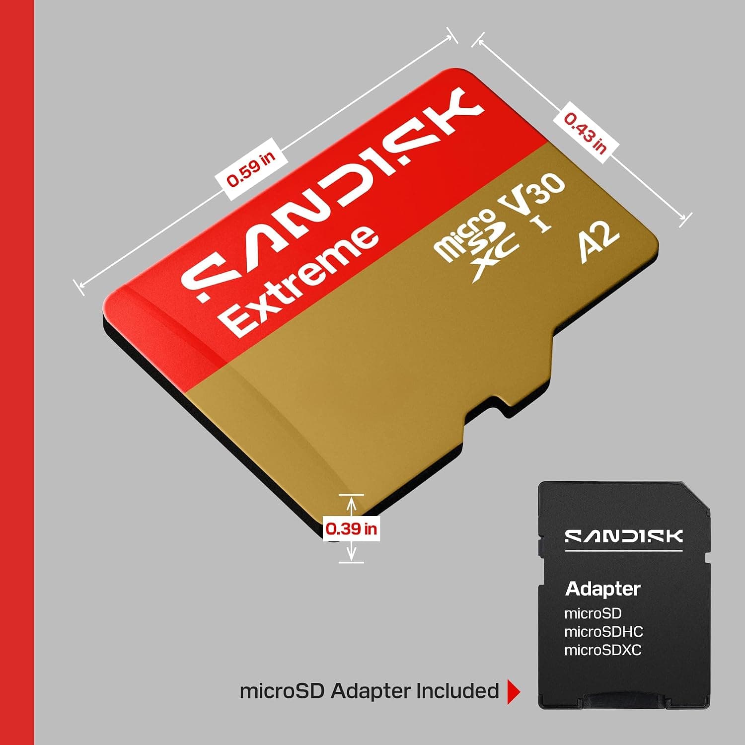 SANDISK 256GB Extreme microSD UHS-I Card - Up to 245MB/s Read Speed and 170MB/s Write Speed, 5.3K Video, 4K UHD Video, high-Performance for Action cams, Drones, Android Devices - SDSQXH9-256G-GZ6MA | 245MB/s read speed with 170MB/s write speed and V30 rating for drones, action cams and gaming