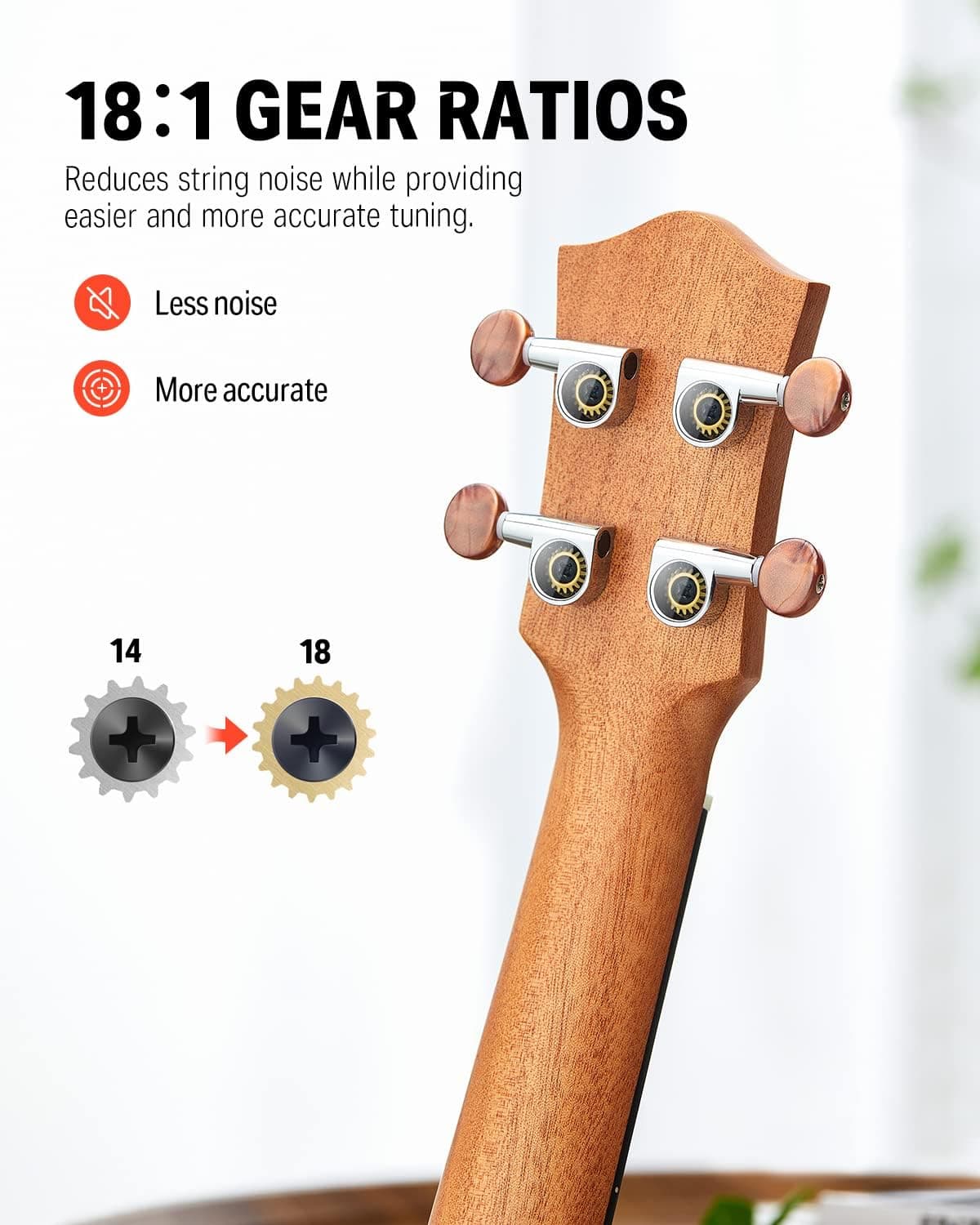 Donner Concert Ukulele Beginner Mahogany 23 Inch Ukelele Kit with Free Online Lesson Gig Bag Strap Nylon String Tuner Picks Cloth DUC-1 Gift Choice