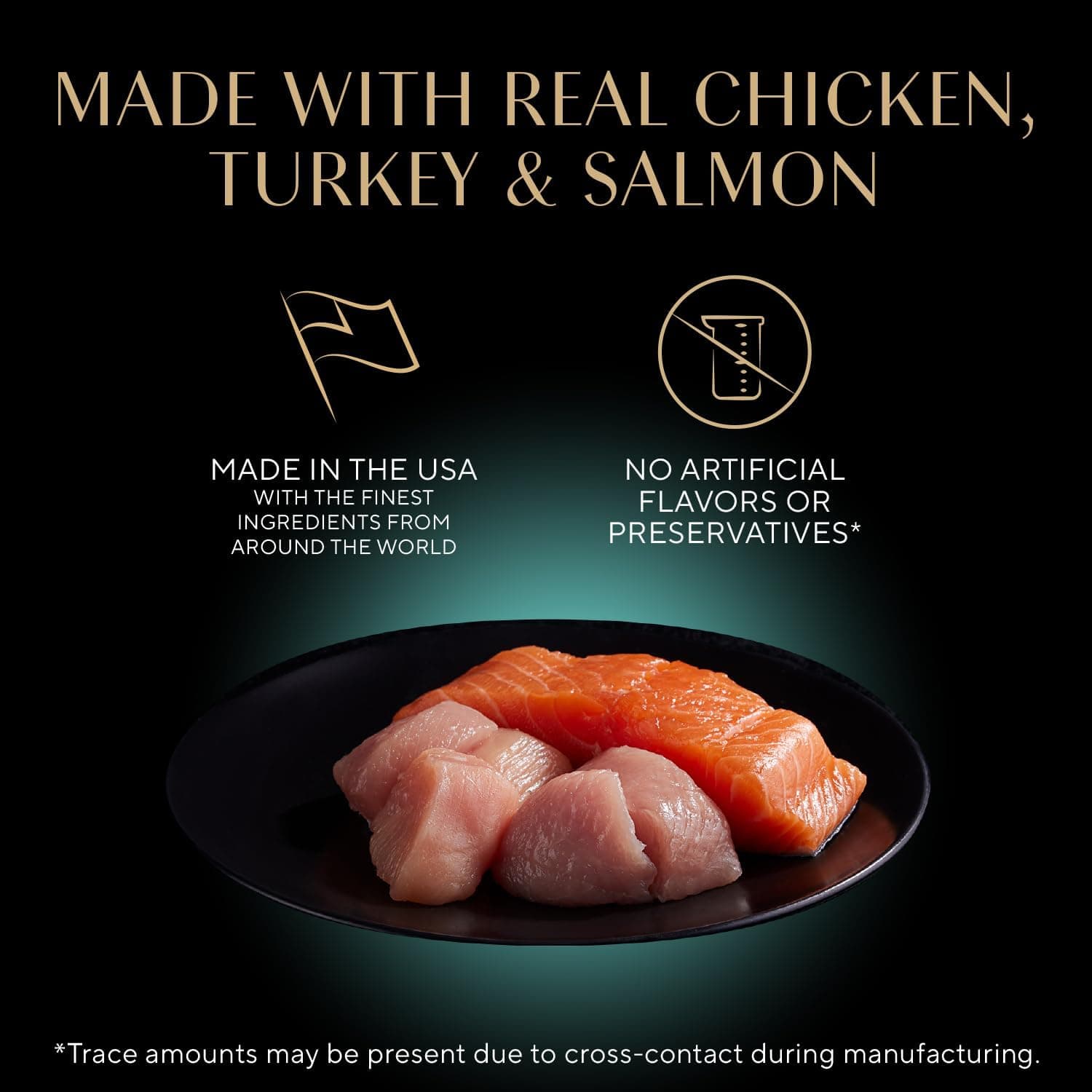 Sheba Perfect Portions Cuts Wet Cat Food, Multipack, 2.6 oz, 24 ct | Grain-free, Chicken, Salmon & Turkey flavors, protein-rich, no corn or soy, essential vitamins & minerals, twin-pack trays