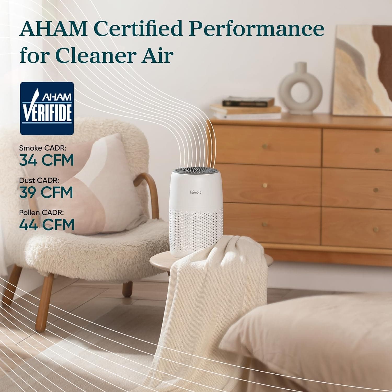Levoit Air Purifiers for Bedroom Home Pets Dorm Room, Small Air Purifiers | Filter Cleaner with Fragrance Sponge, Filters Smoke, Allergens, Pet Dander, Odor, Dust, Office, Desktop, Core Mini-P, White