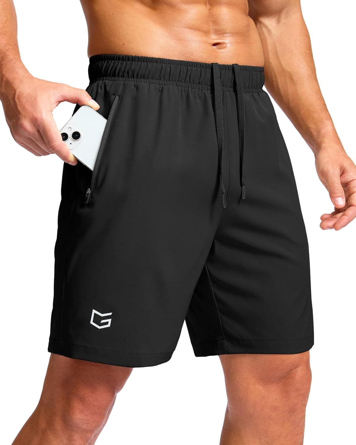 G Gradual Men's Athletic Running Shorts with 2 Zipper Pockets 7"/ 5"/ 9" | Quick Dry, Lightweight, Breathable, Moisture Wicking, Workout, Gym