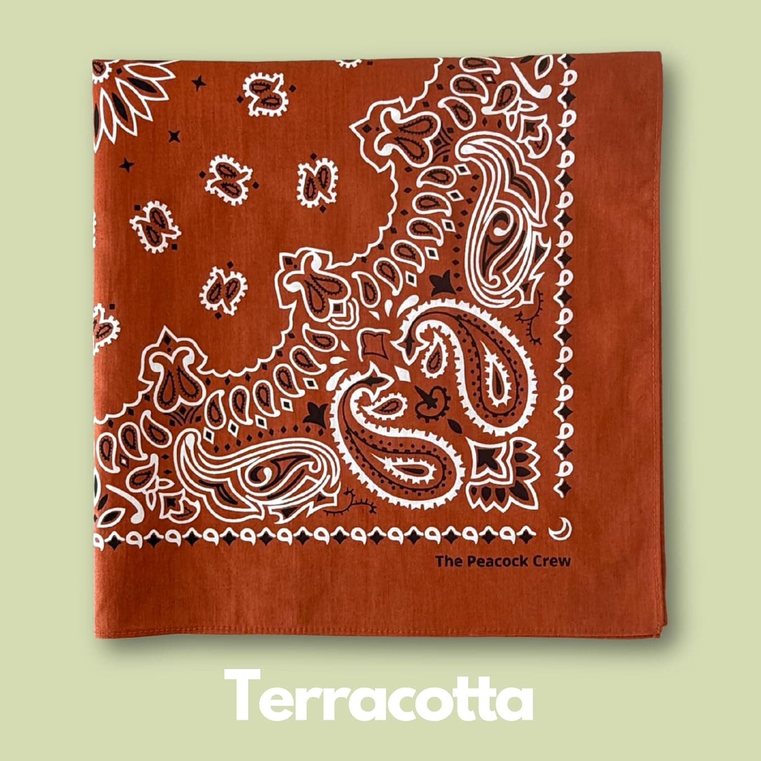 The Peacock Crew Premium Soft Cotton Bandanas Pack for Men and Women Paisley 22 x 22 inches