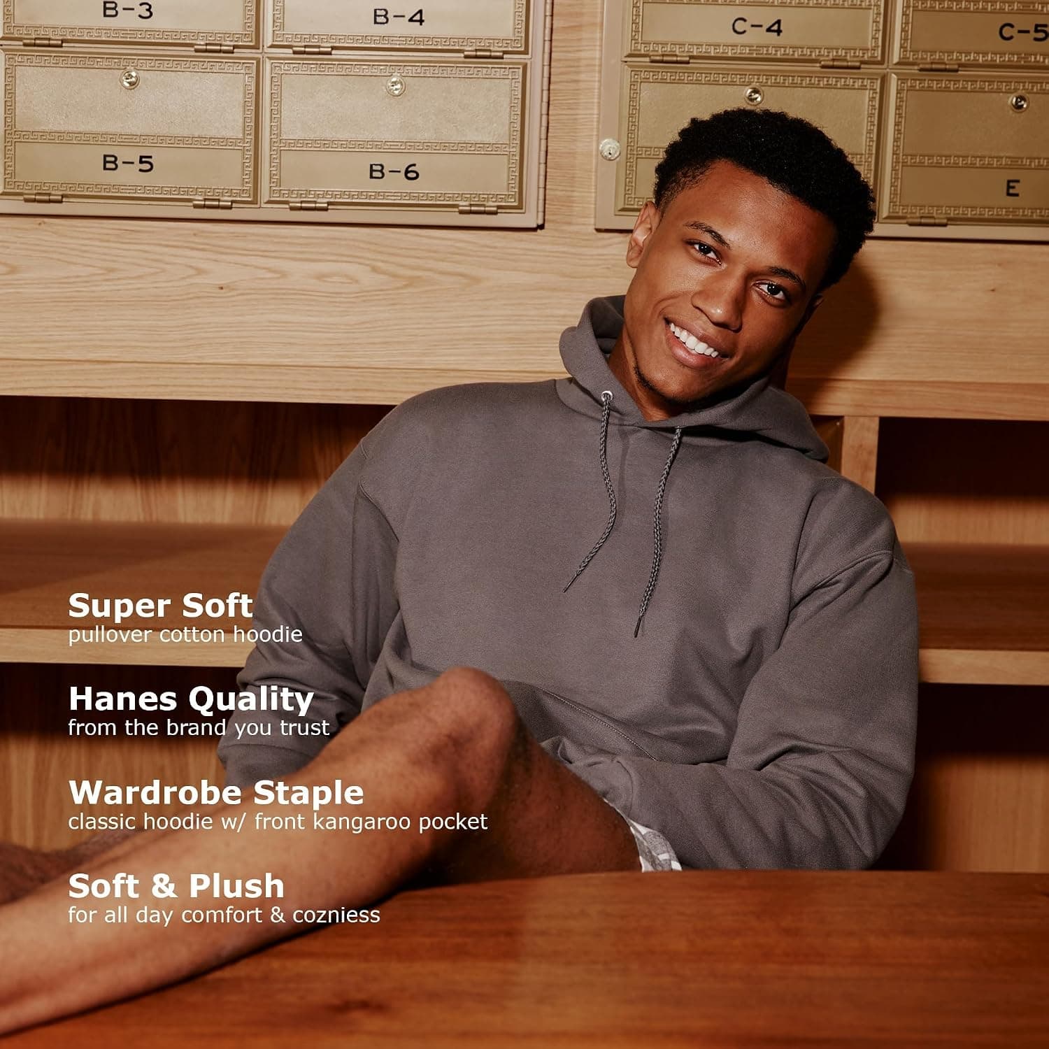 Hanes Men's Hoodie - EcoSmart Fleece Hooded Sweatshirt for Men & Women - Midweight Fleece - Big & Tall Available