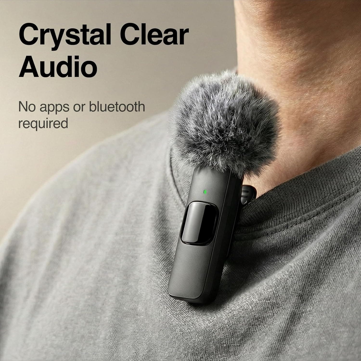 Mini Mic Pro (Latest Model – #1 Microphone for iPhone & Android, Wireless Mini Microphone, Clear Voice, Noise Cancelling, Lavalier Mic for TikTok, YouTube & Interviews