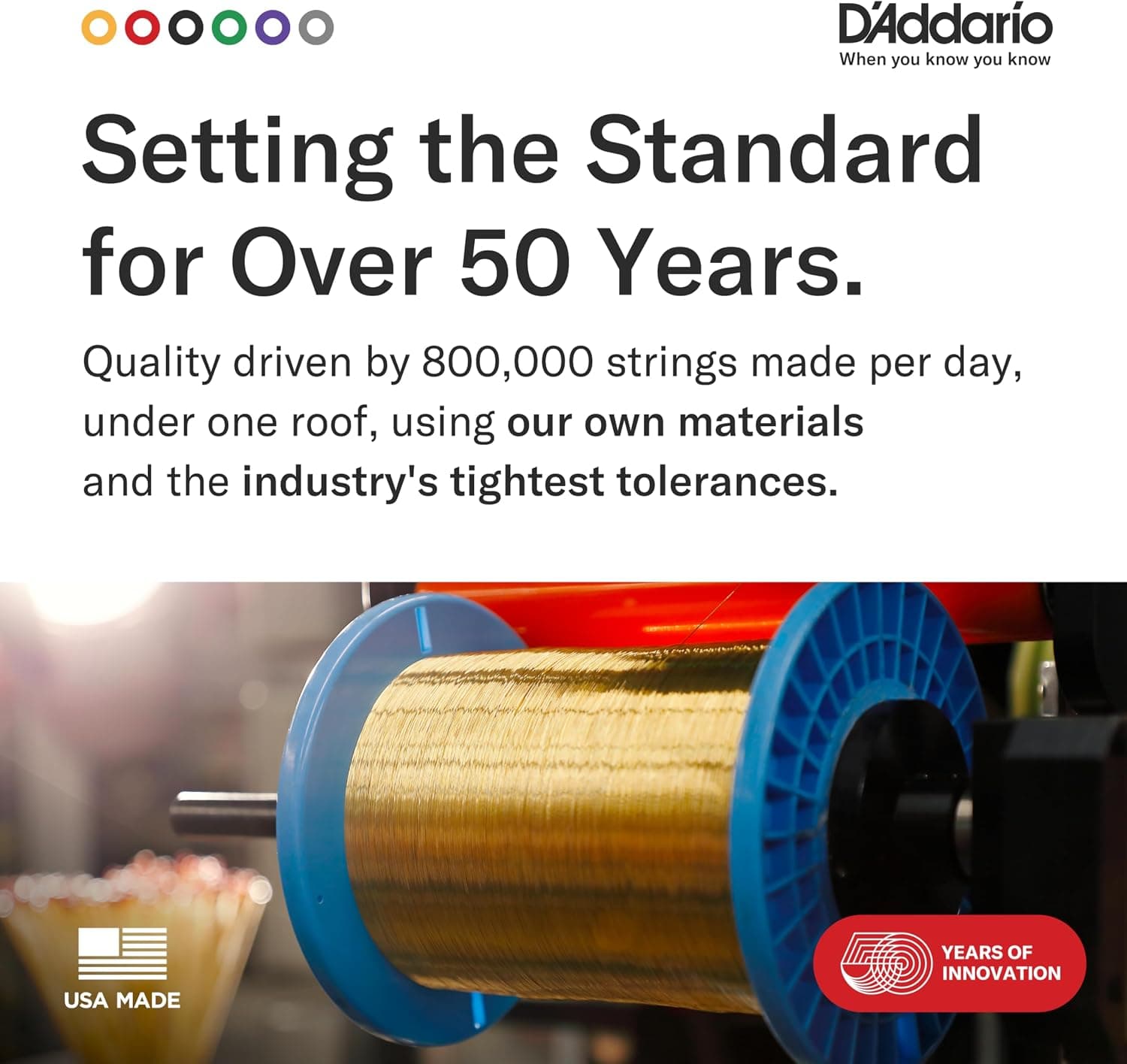 D'Addario EJ11 80/20 Bronze Acoustic Guitar Strings, Light 12-53 | Bright, projecting 80/20 bronze acoustic guitar strings deliver crisp tone, reliable performance, and comfortable playability