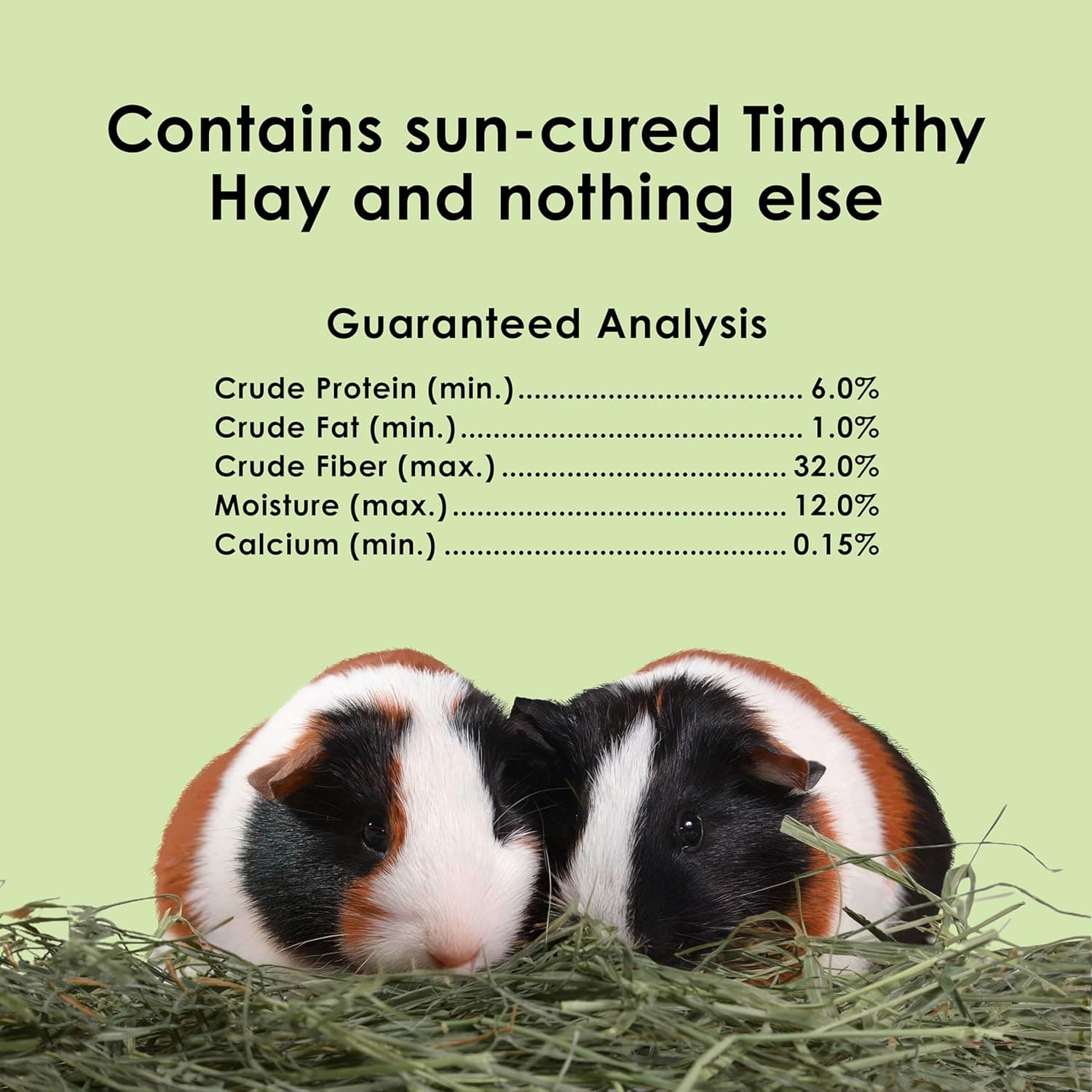 Kaytee Timothy Hay, High Fiber for Rabbits, Guinea Pigs, 48 Ounces | Supports digestive health. Hand-selected rabbit hay. Guinea pig hay, chinchilla hay, pesticide free