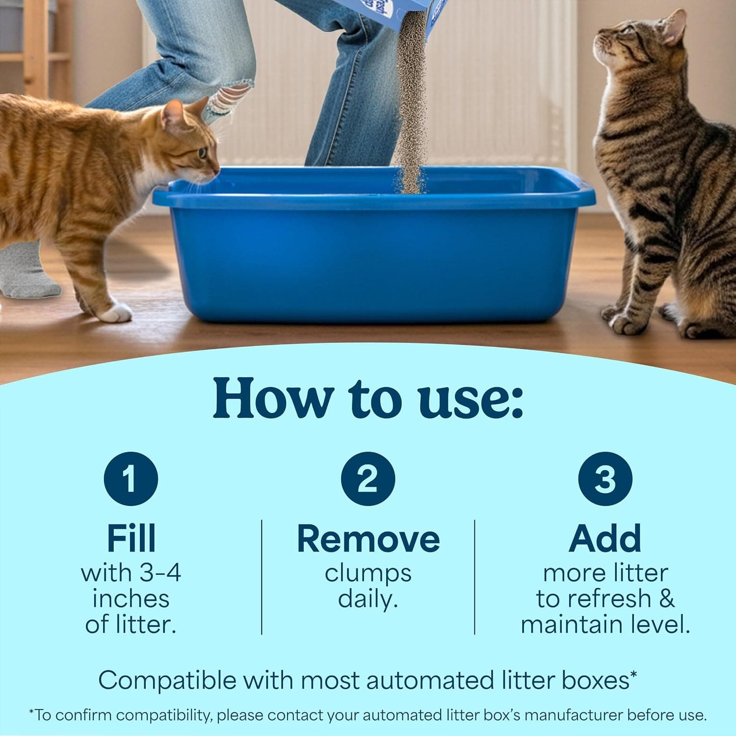 Fresh Step Advanced Odor Shield Clumping Cat Litter with Gain, 18.5 lb, 2Pk | Odor Shield with Ammonia Block Technology, Low Dust, Multi Cat, Compatible with Most Automatic Litter Boxes