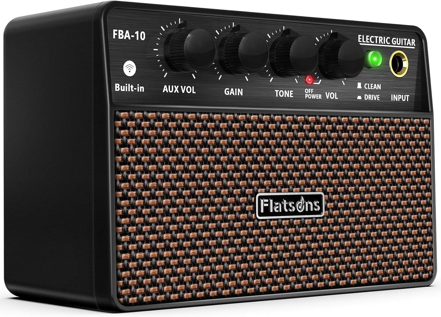 10W Mini Guitar Amp,Rechargeable Electric Guitar Amplifier | with Clean/Drive Channel,6H Working,3.5mm headphone jack for silent practice,Wireless Portable Amp for Practice & Traveling