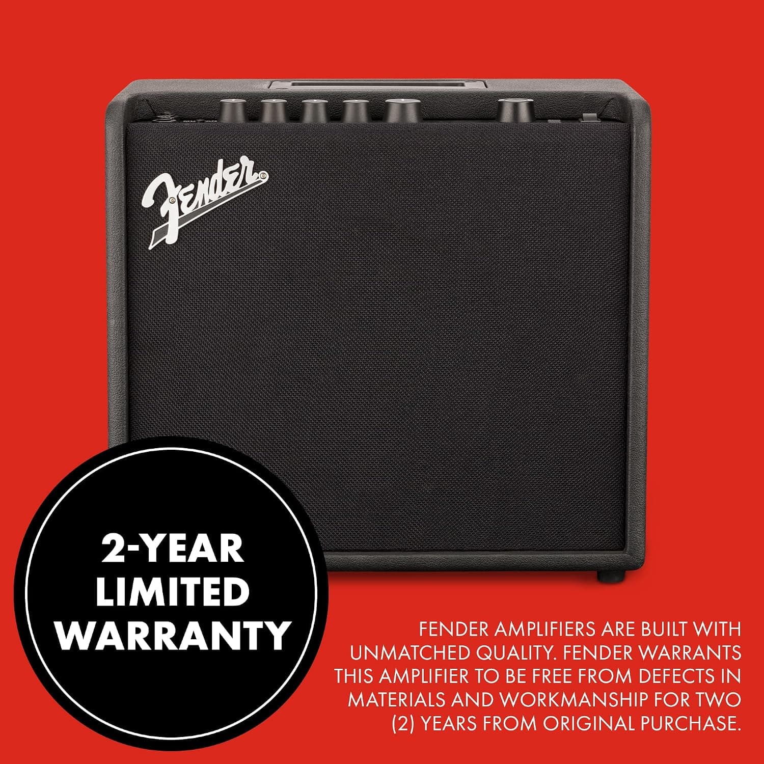 Fender Mustang LT25 Guitar Amplifier, 25-Watt Combo Amp with 8" Speaker | 25 Watt Digital Modeling Combo Amp with 8 Speaker, 30 Presets, Color Display, USB and Headphone Output