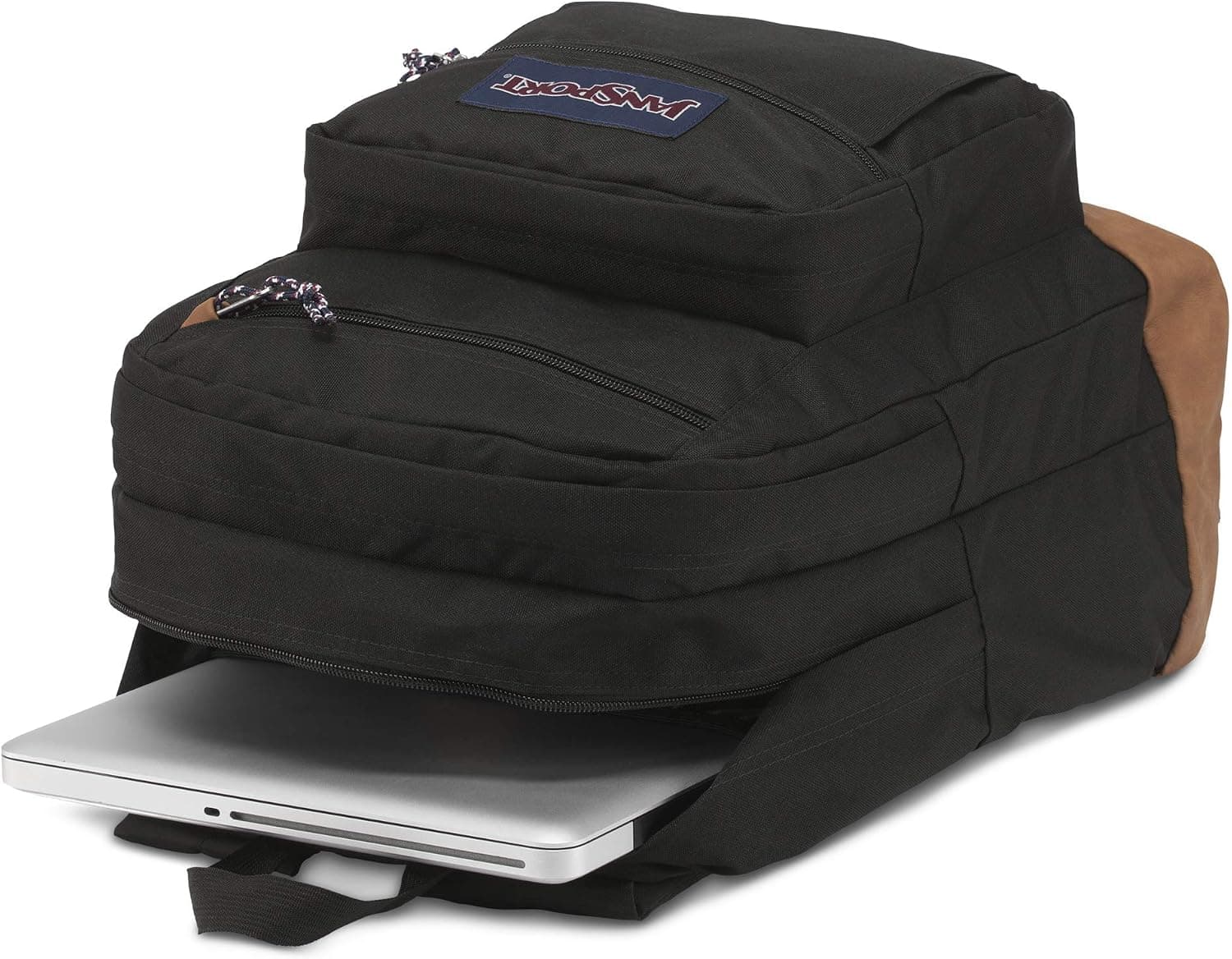 JanSport Cool Backpack, with 15-inch Laptop Sleeve - Large Computer Bag Rucksack with 2 Compartments, Ergonomic Straps, Black | Ergonomic Straps, Waterbottle Pocket, Campus Weekender Travel Rucksack