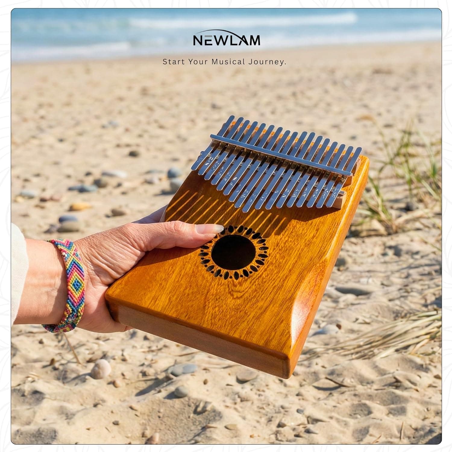 Newlam Kalimba Thumb Piano 17 Keys, Musical Gift for Kids and Adults