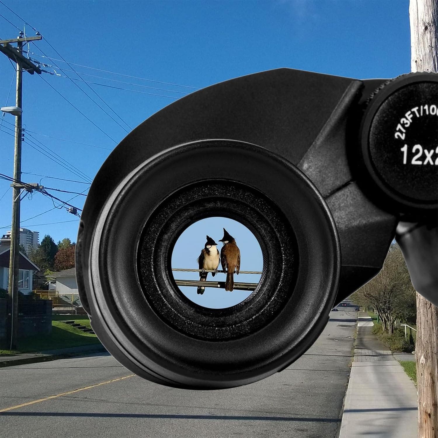 Occer 12x25 Compact Binoculars for Adults and Kids | High Powered, Easy Focus, Large Eyepiece for Bird Watching, Cruise Ship, Outdoor Hunting, Travel, Sightseeing