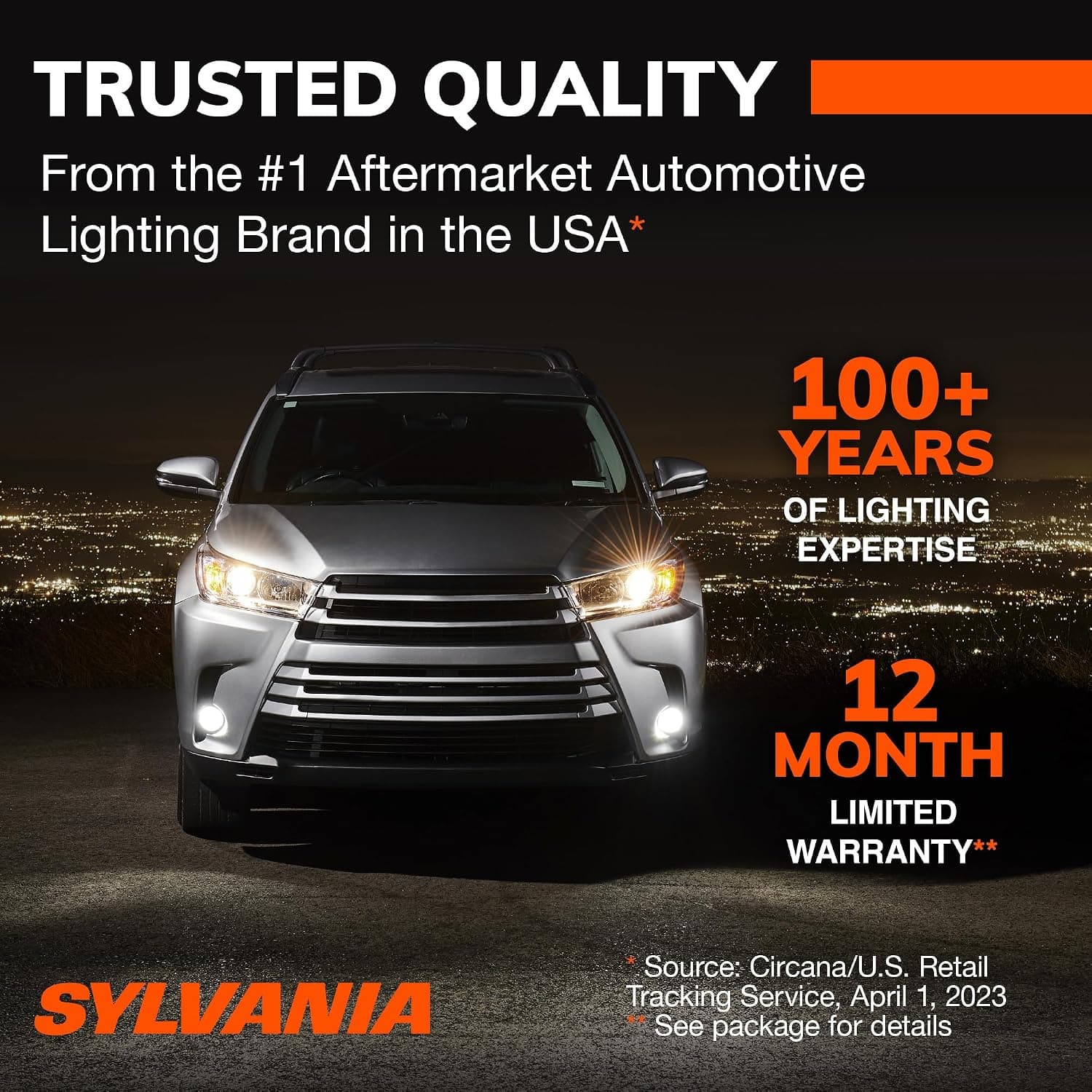 SYLVANIA - 7443 Long Life Miniature - Bulb, Ideal for Daytime Running Lights (DRL) and Back-Up/Reverse Lights (Contains 2 Bulbs)